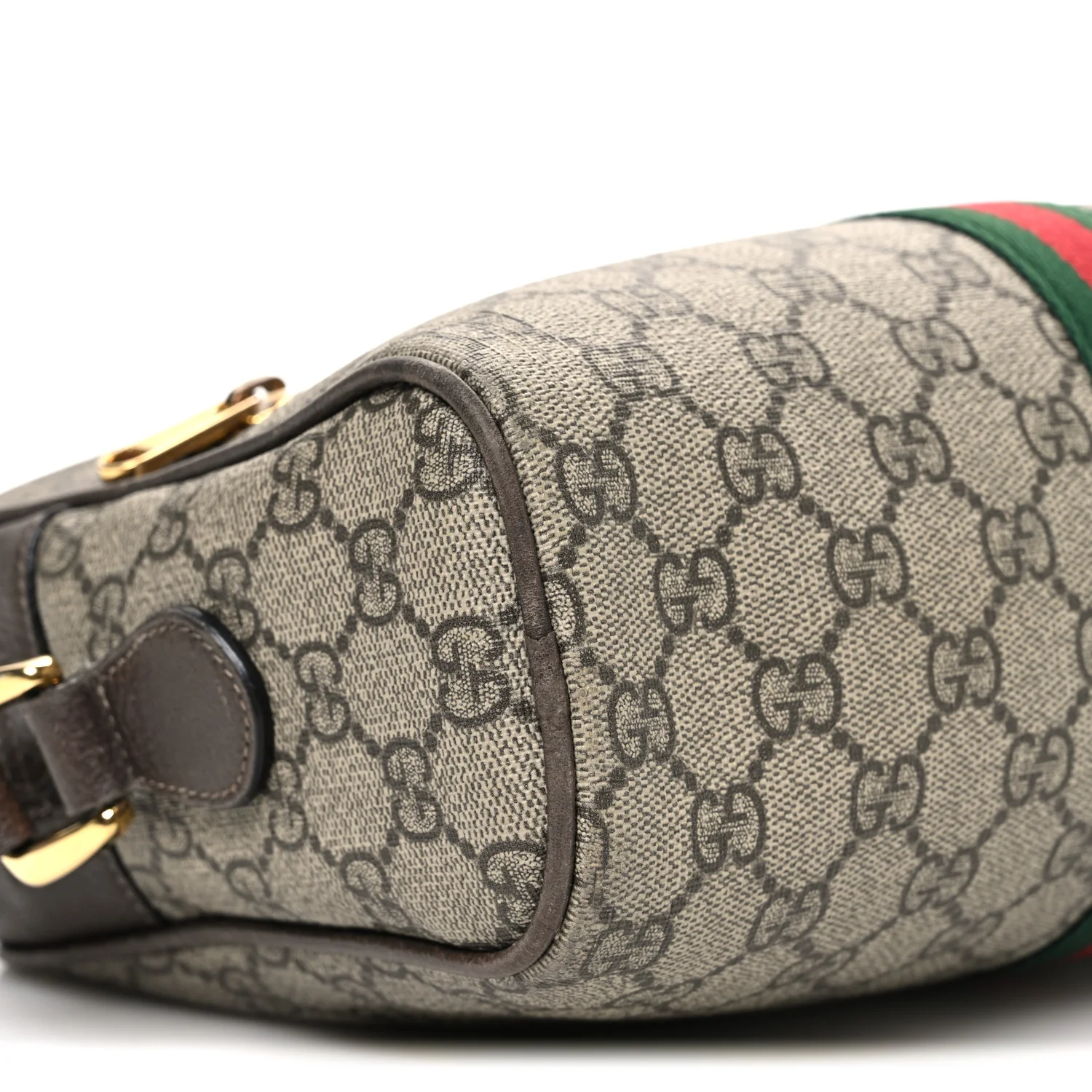 GG Supreme Monogram Web Small Ophidia Shoulder Bag Brown - Top Club