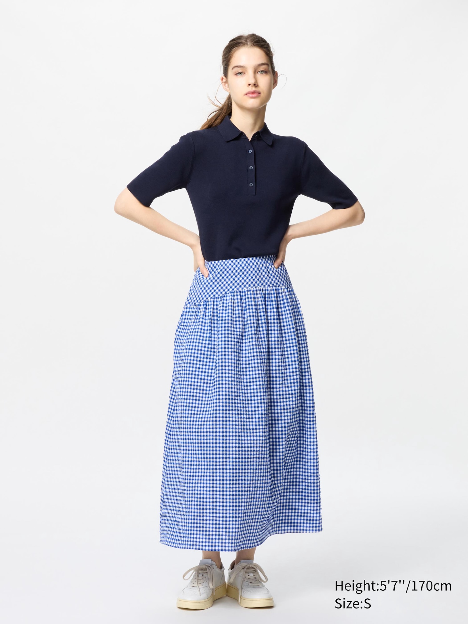 Seersucker Volume Skirt
