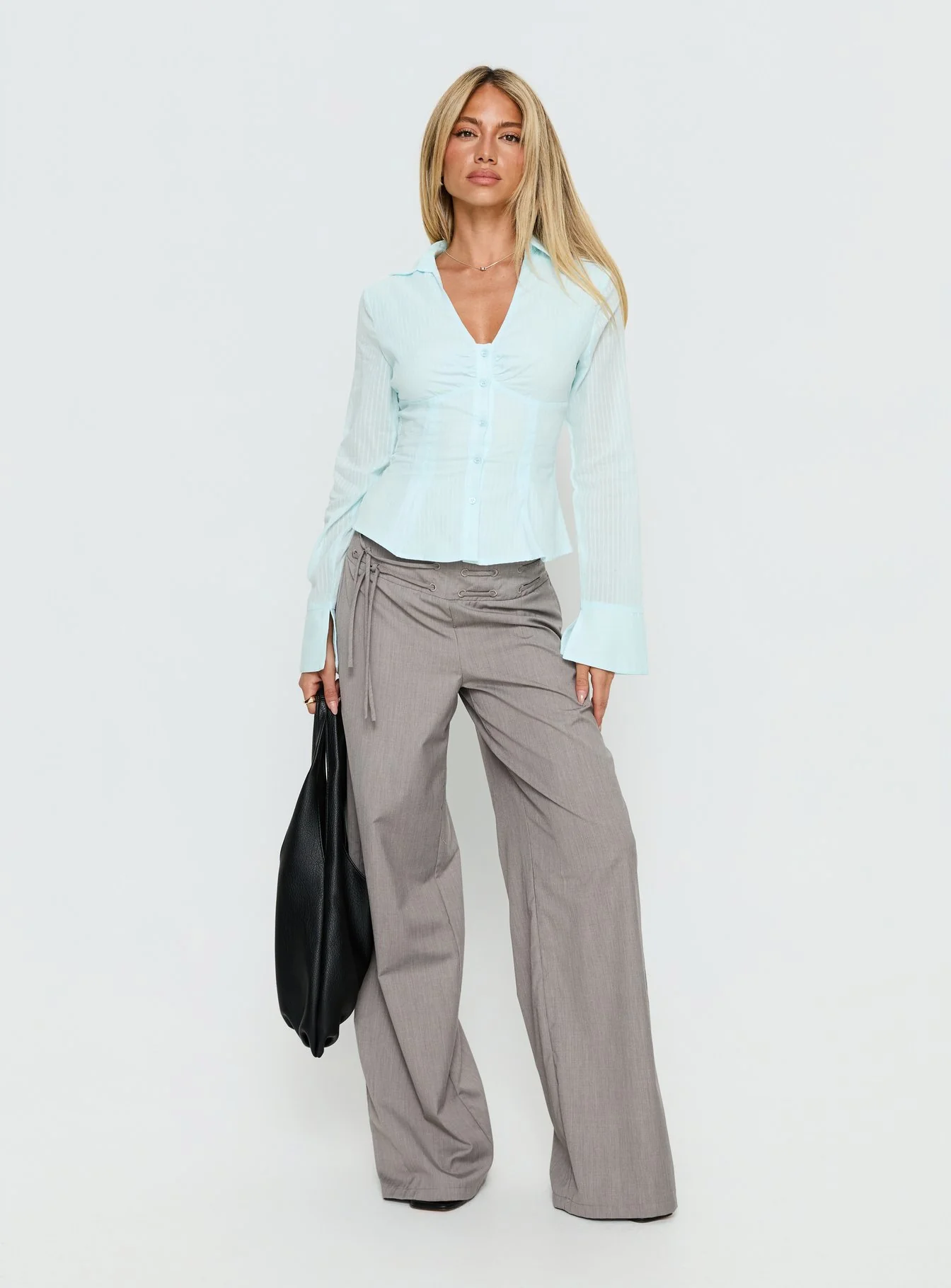 Elowenn Long Sleeve Top Soft Blue