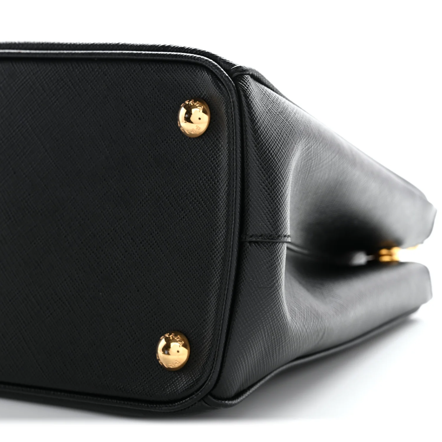 Saffiano Small Galleria Double Zip Tote Black - Top Club