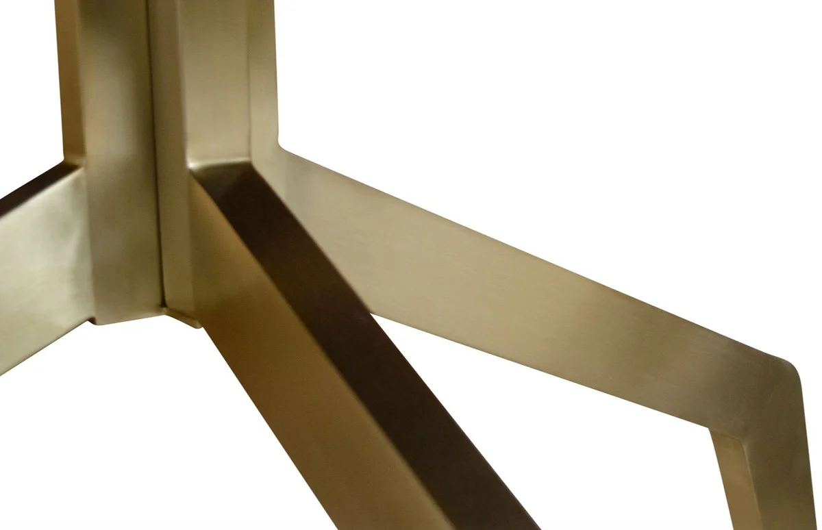 Luxury dining table gold / black 120 x H. 76 cm - Dining room furniture