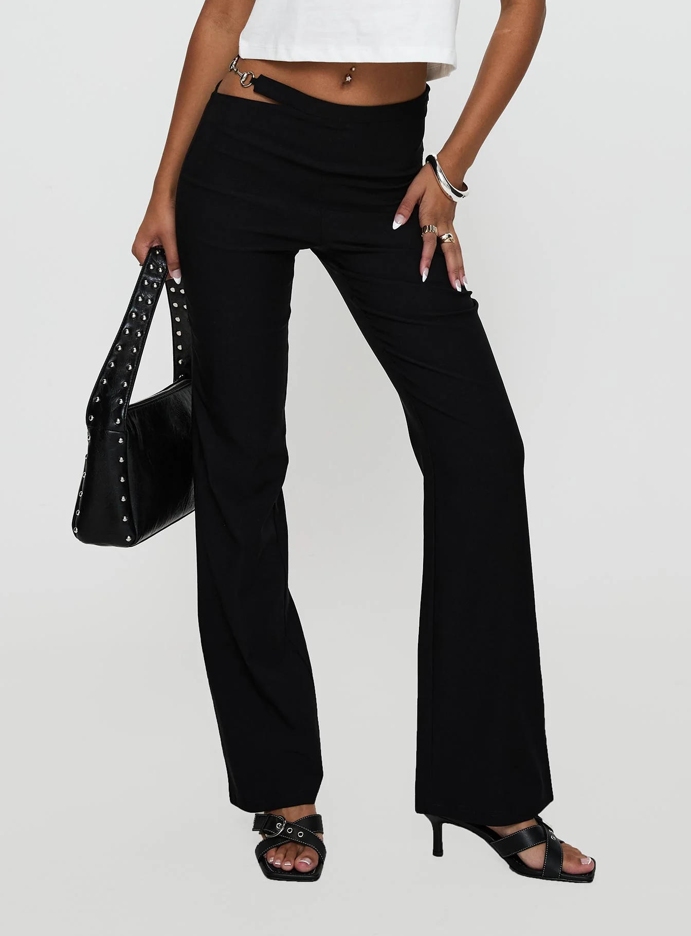 Eyes On You Flare Pants Black