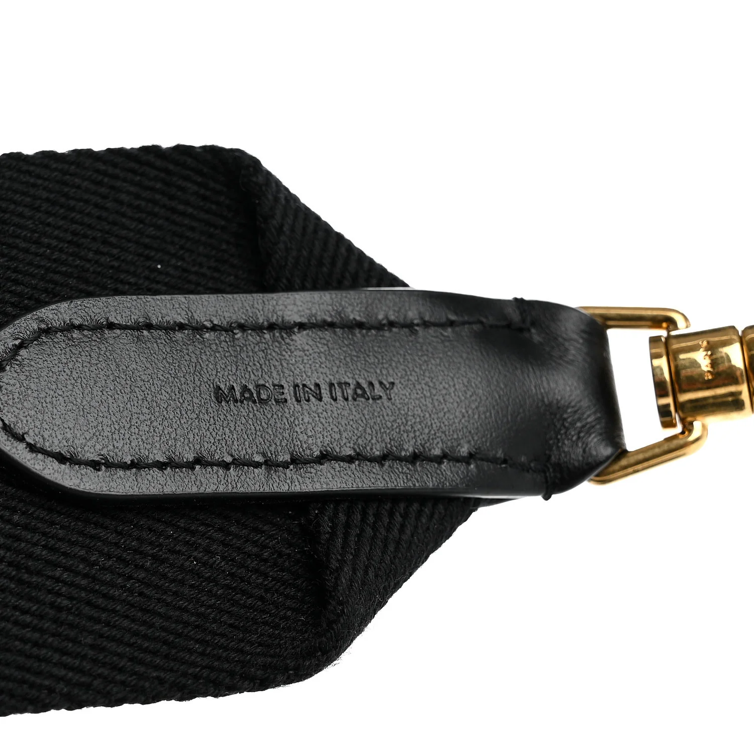 Jacquard Wool Logo Short Strap Black Beige - Top Club