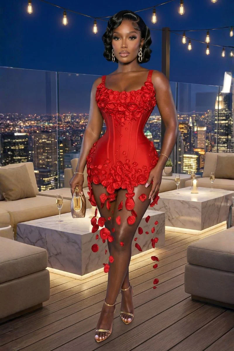 Circle cut-out bandage dress - XYPARS