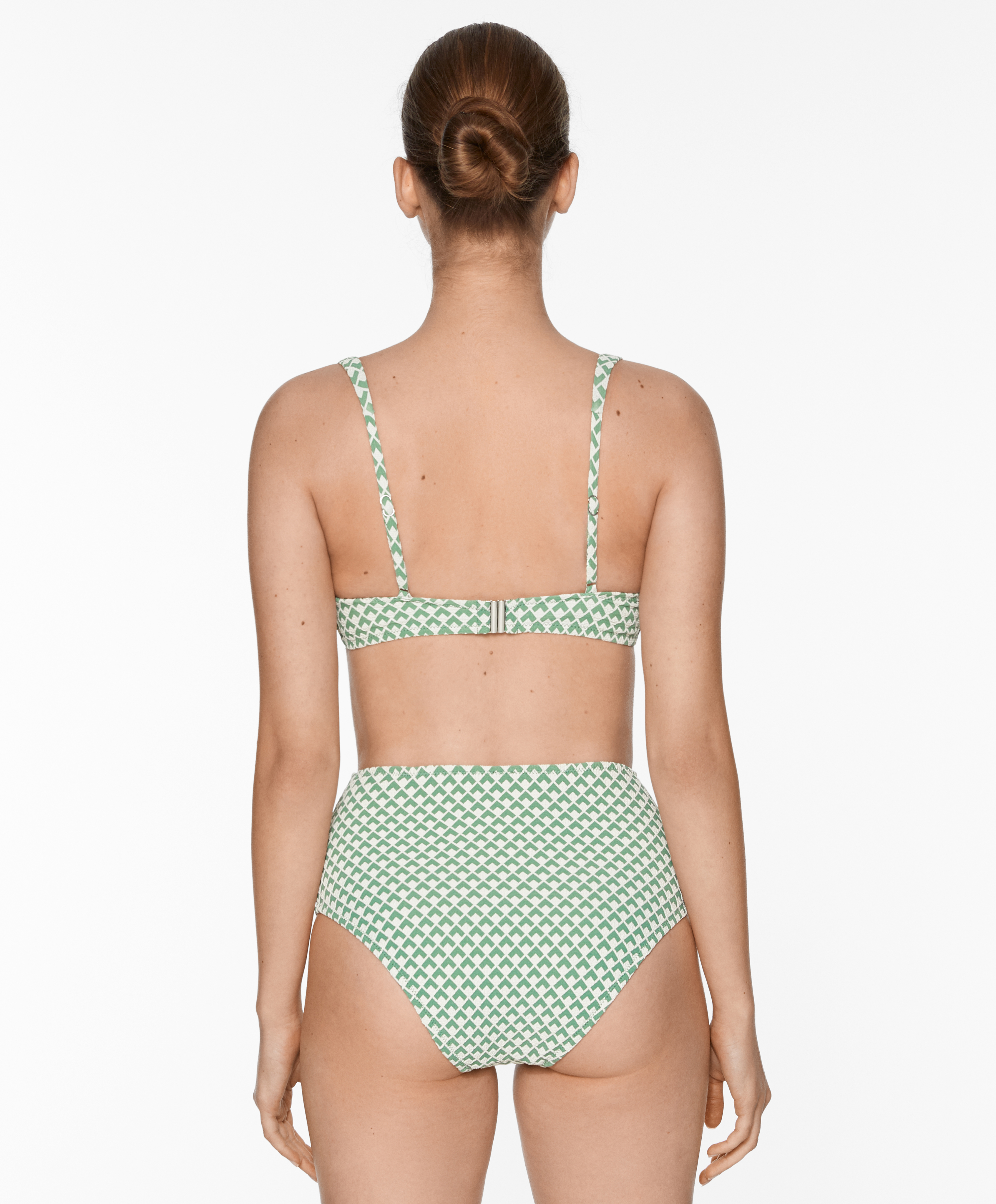OYSHO Geometric jacquard high-rise bikini briefs
