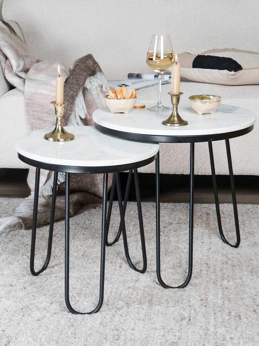 Salontafel Milan - Marmer - 49 cm