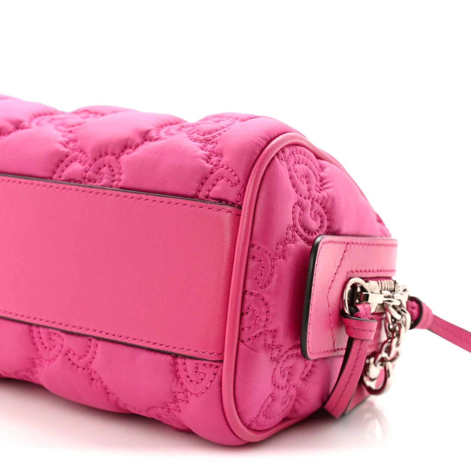 Nylon Calfskin Enamel GG Matelasse Mini Bowler Bag Lovely - Top Club