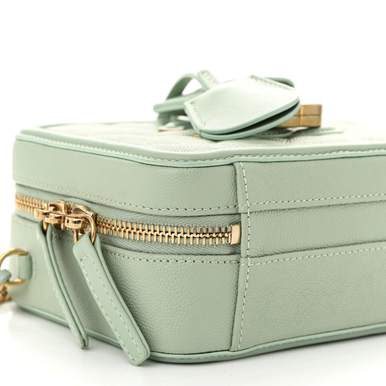 Caviar Quilted Small CC Filigree Vanity Case Mint - Top Club