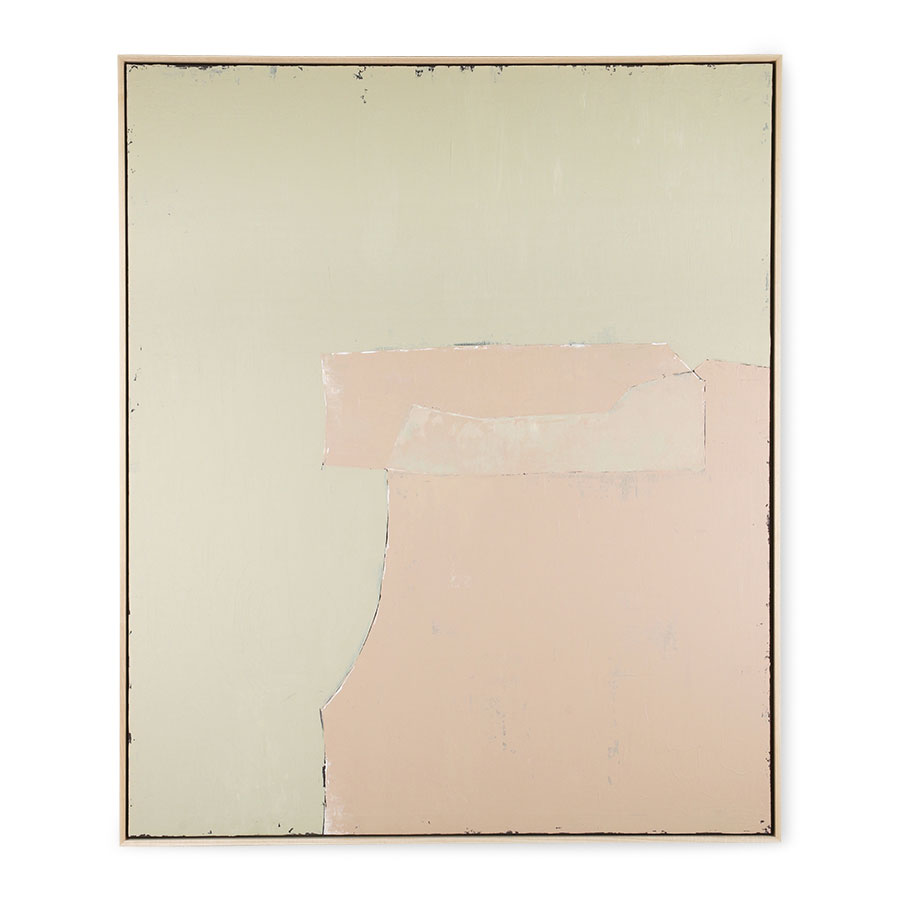 Schilderij Abstract Olive/Nude