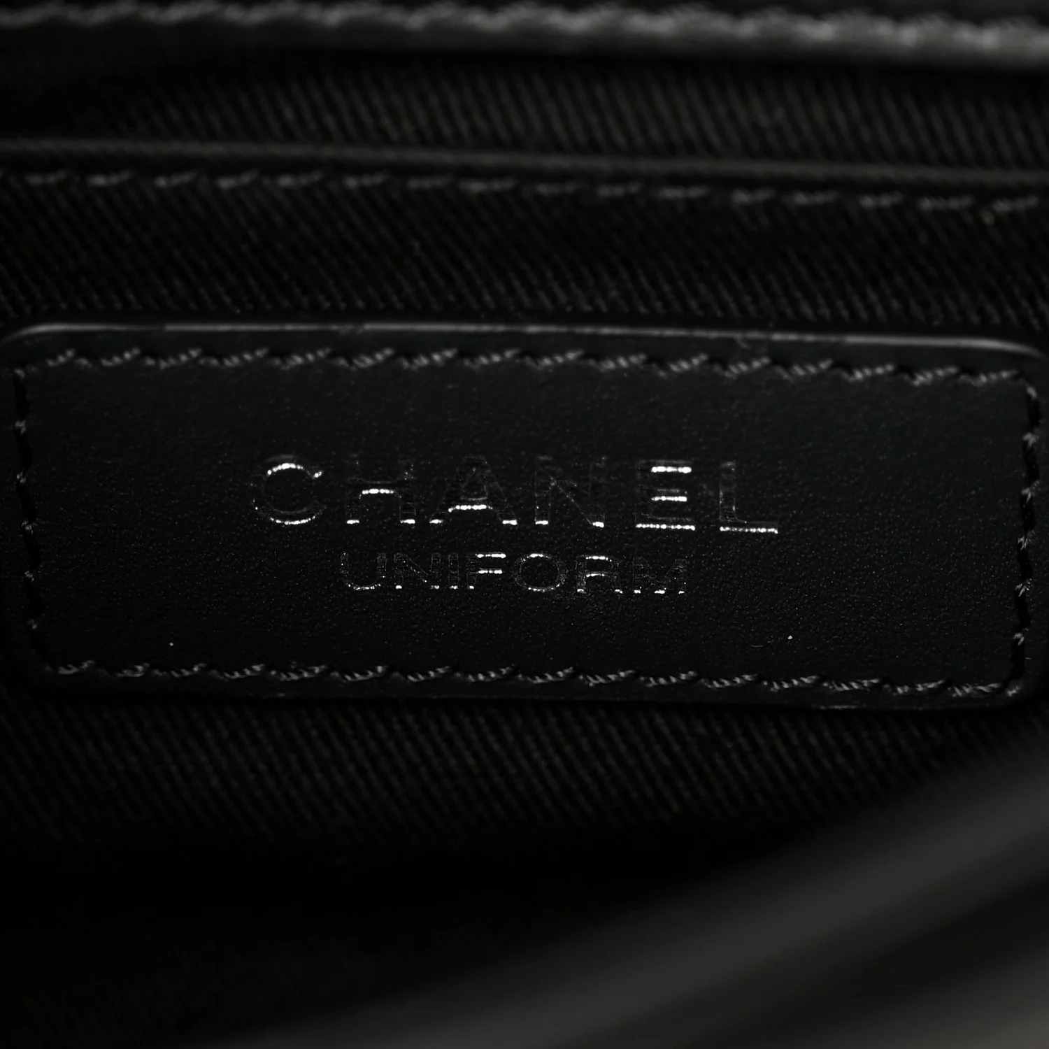 Calfskin Quilted CC Uniform Flap Belt Bag Black - Top Club
