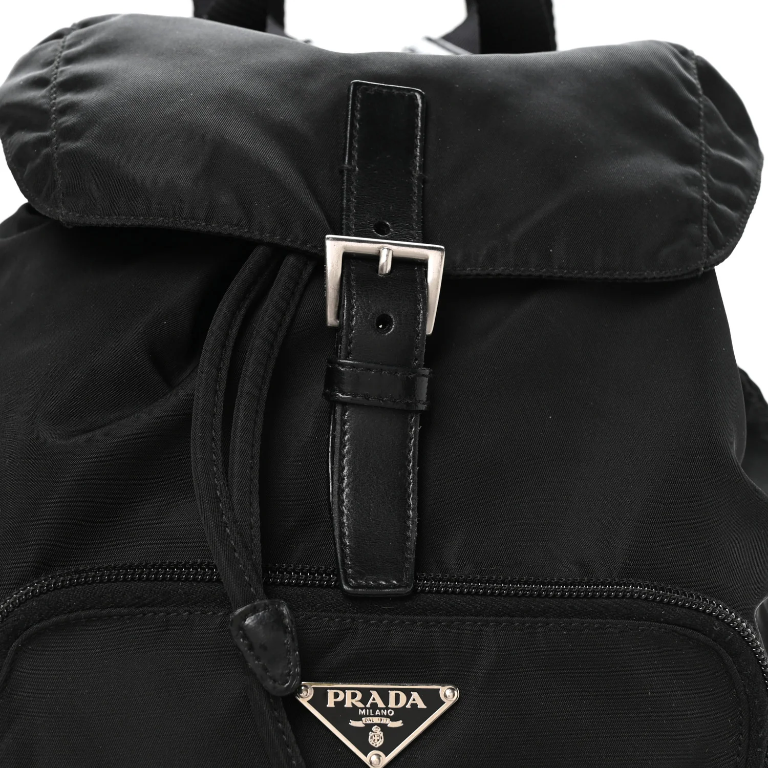 Tessuto Nylon Vela Cinch Backpack Black - Top Club