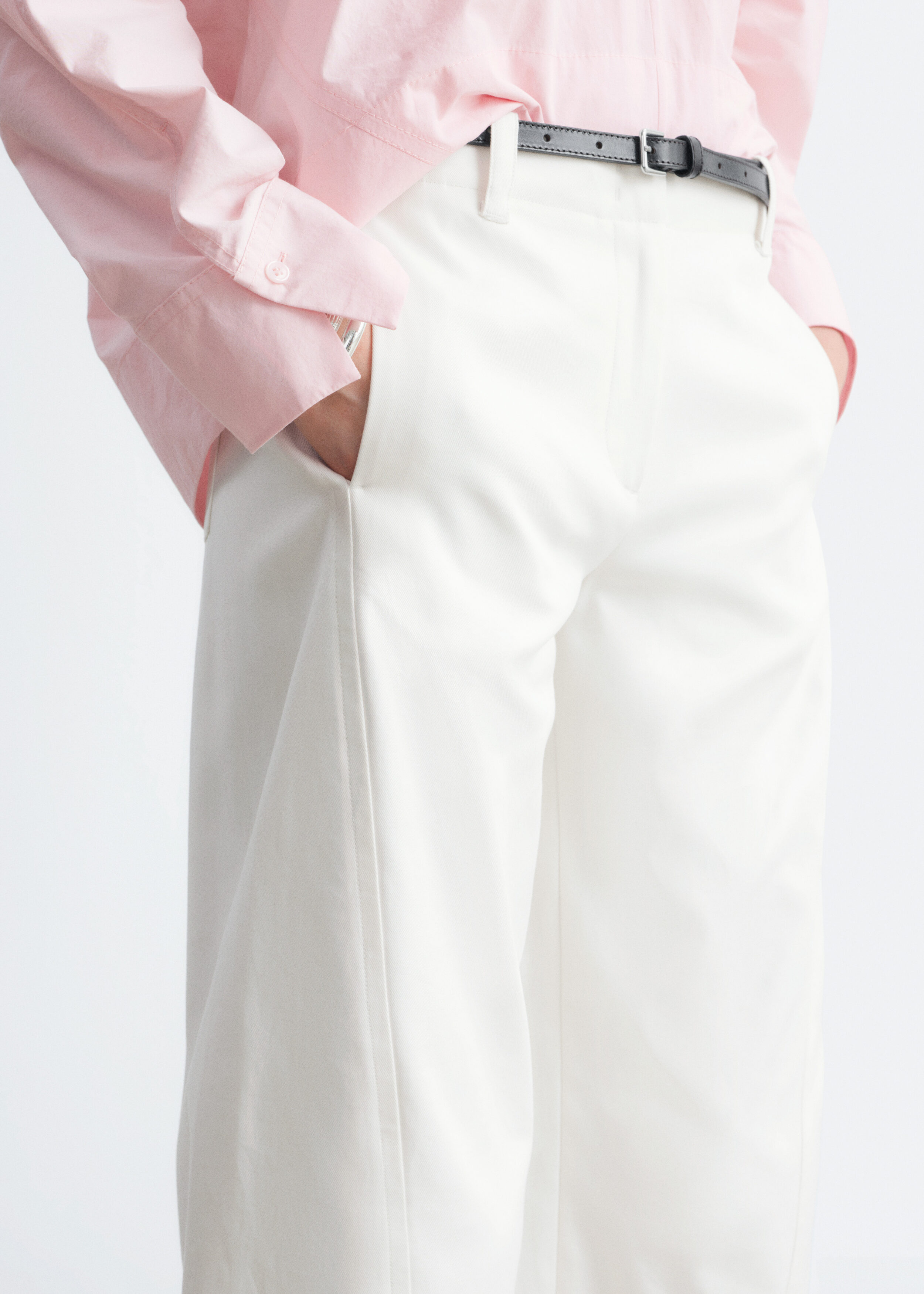 & Other Stories BARREL-LEG COTTON TWILL TROUSERS
