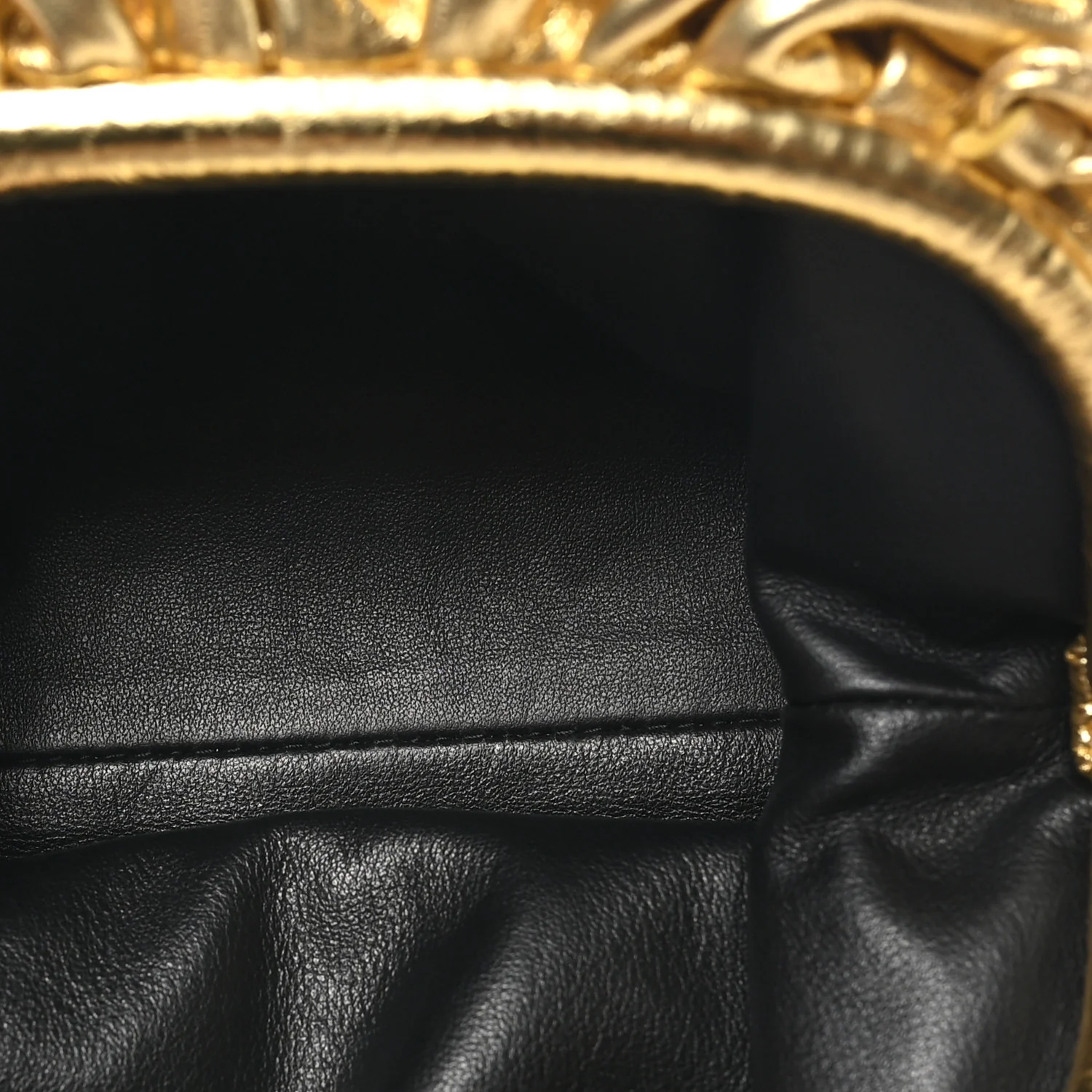 Metallic Bark Calfskin The Mini Pouch Gold - Top Club