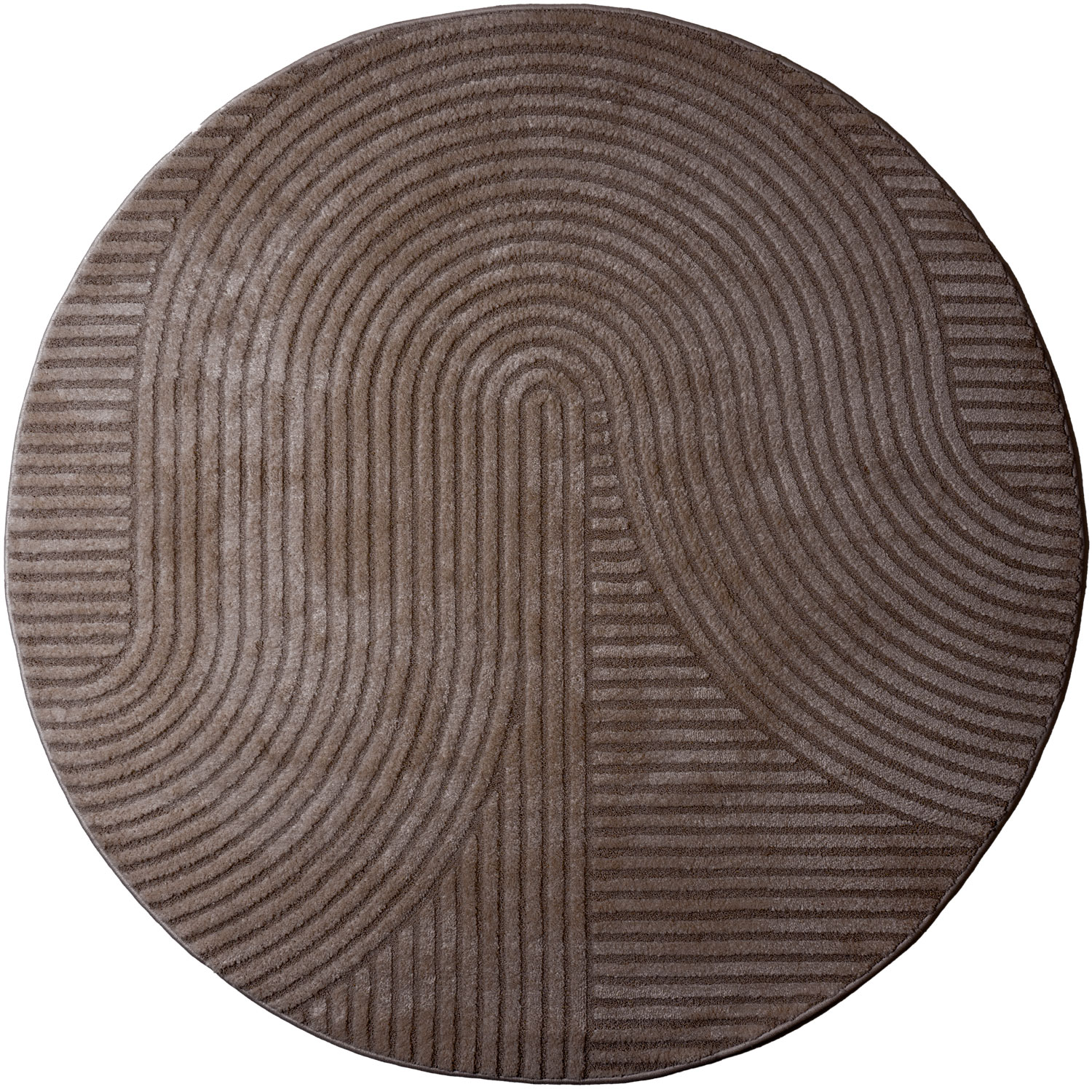 Vloerkleed Ella Brown Rond Ø280 cm