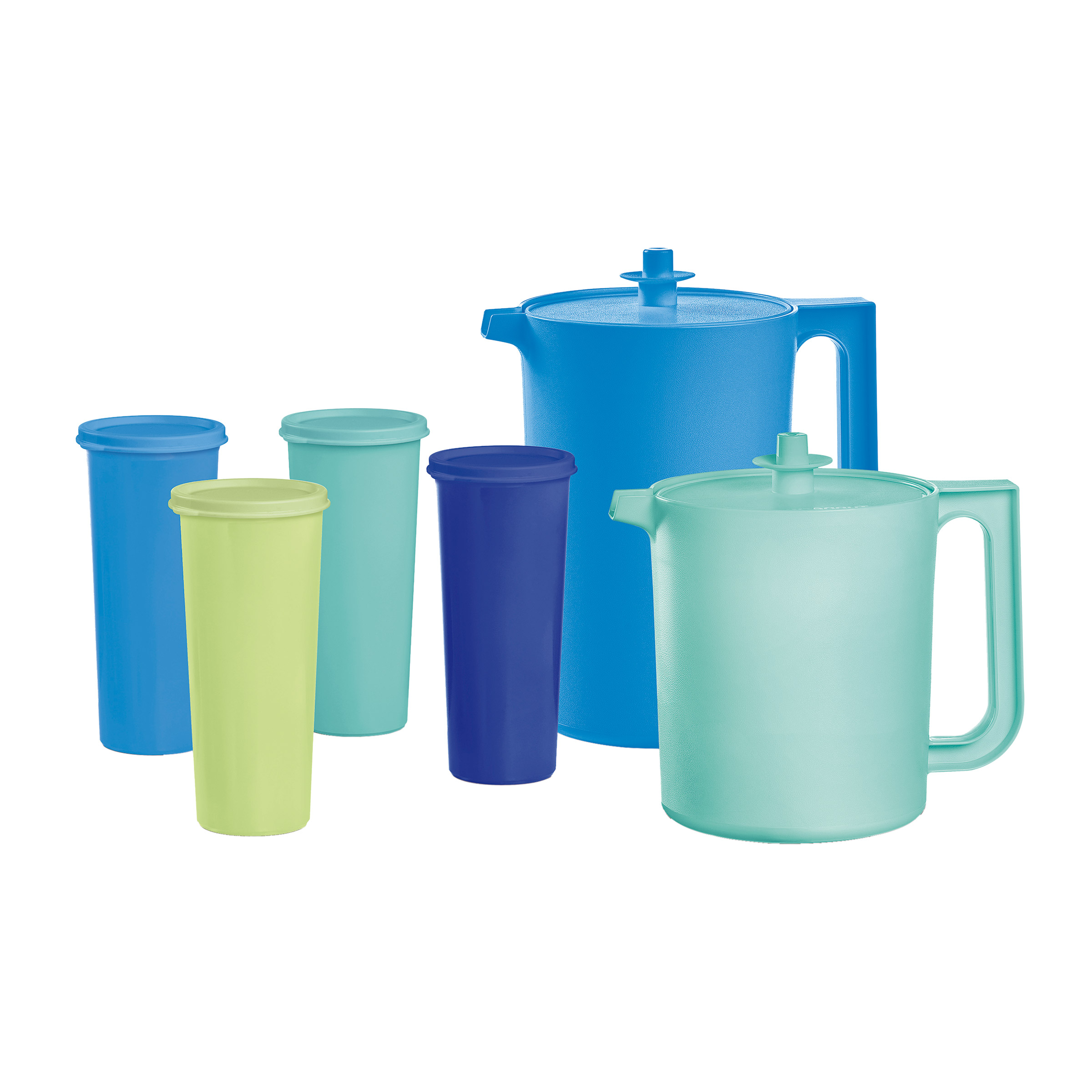 Tupperware Heritage 2-pitcher and 4-tumbler with Lids Set