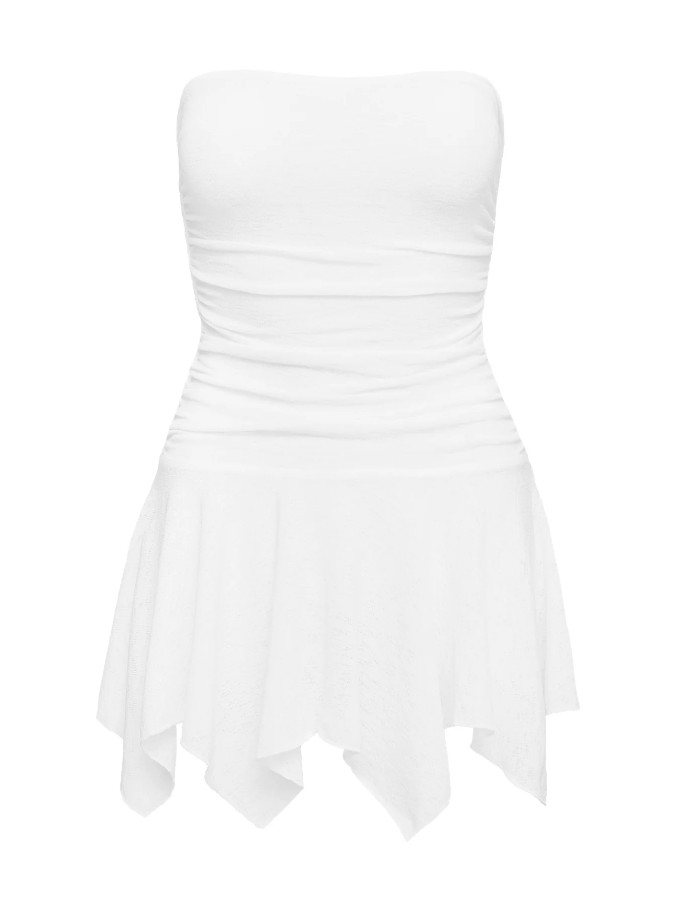 Minxie Strapless Romper White Tall