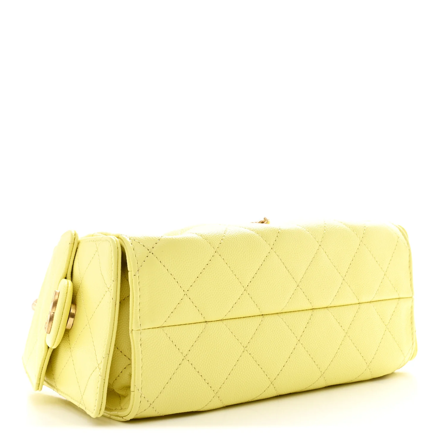 Caviar Quilted Mini Chanel 25 Handbag Light Yellow - Top Club