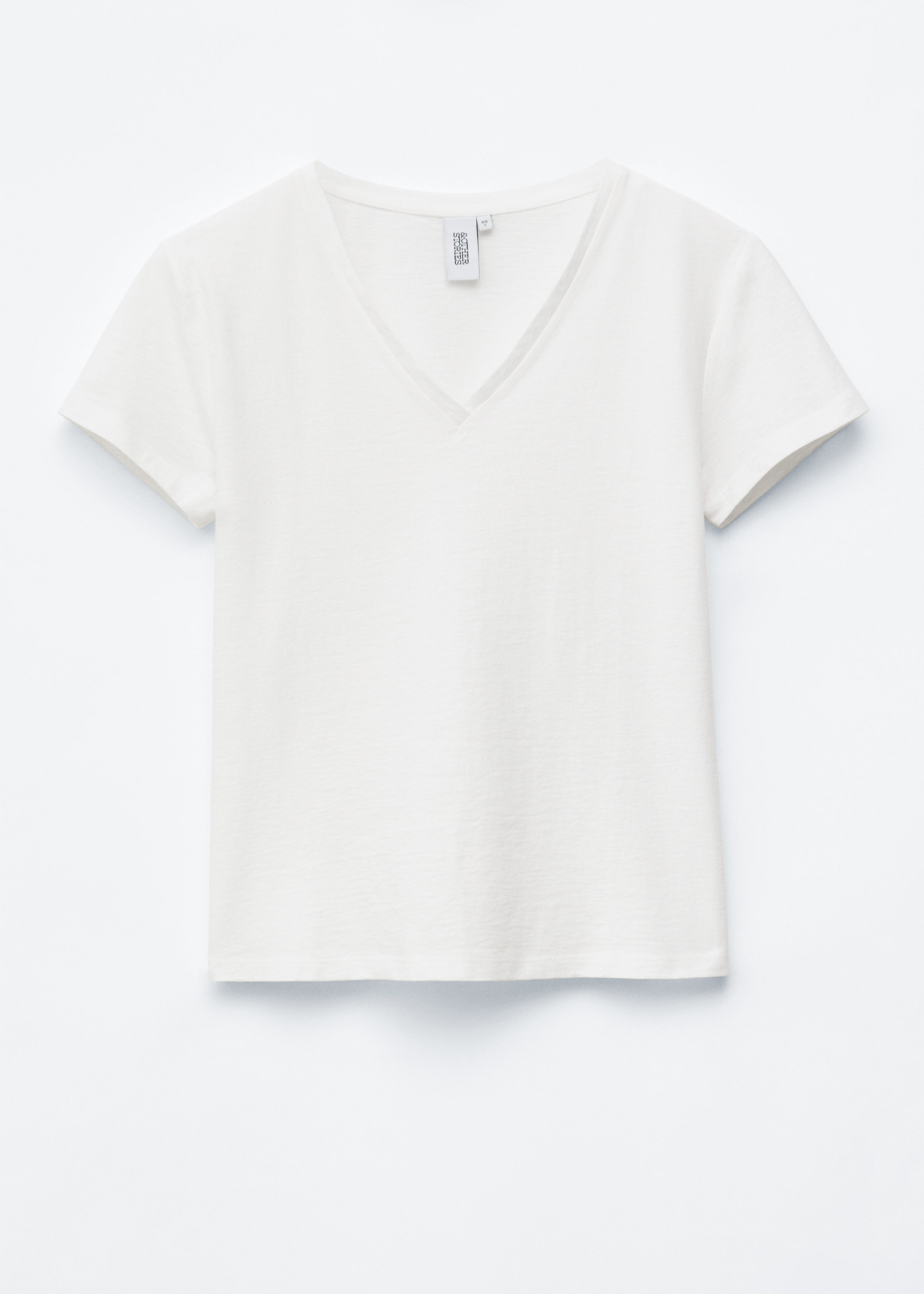& Other Stories COTTON V-NECK T-SHIRT