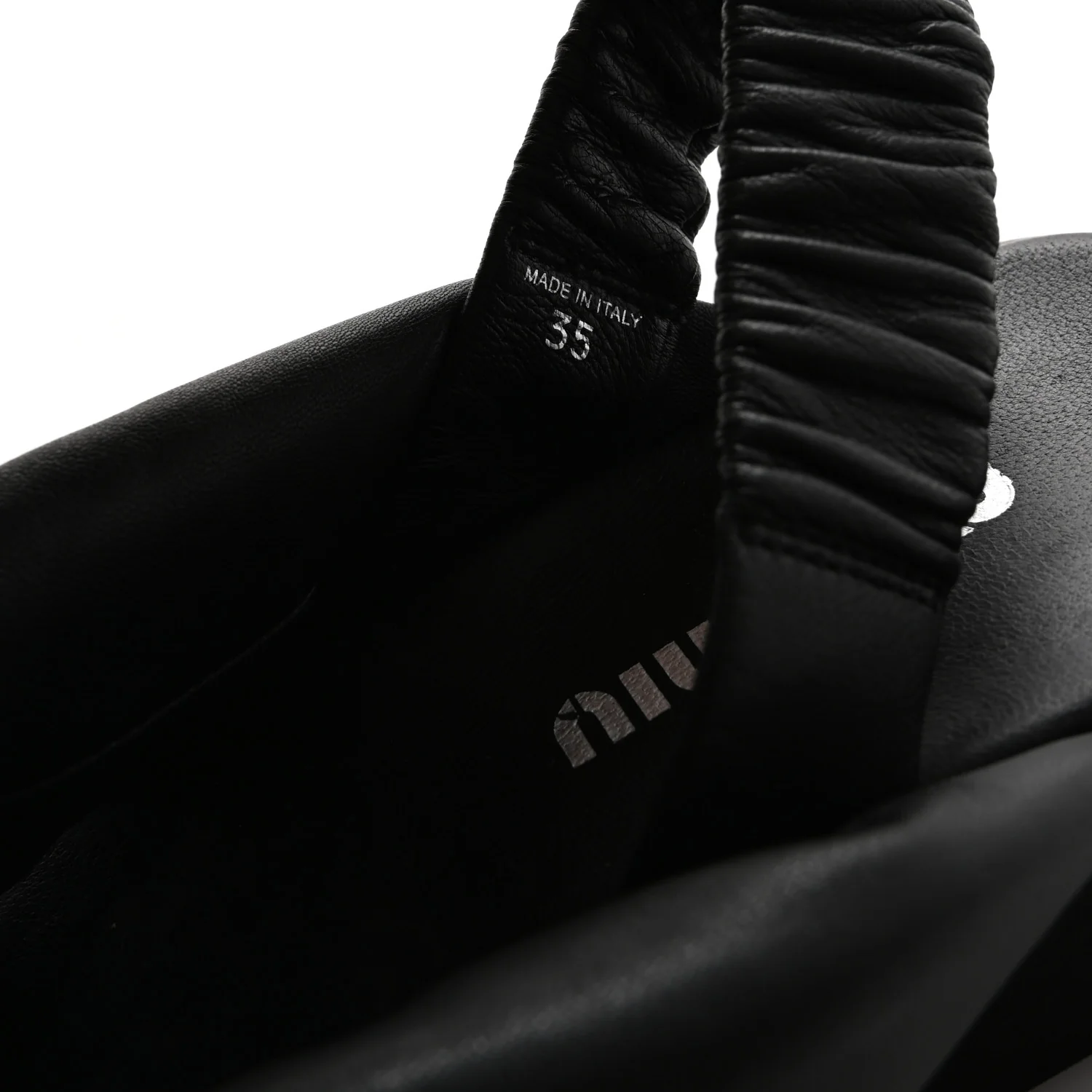Padded Nappa Flatform Sandals 35 Black - Top Club