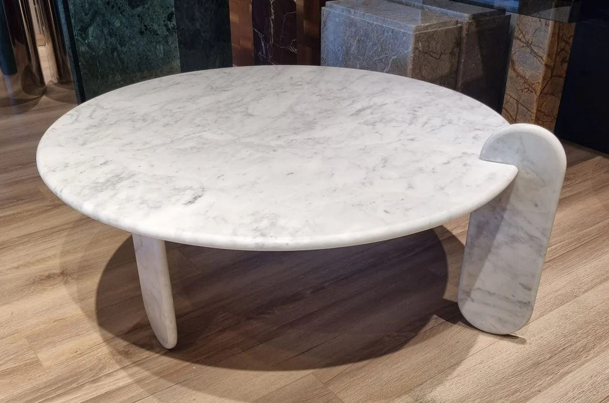 Luxury Marble Coffee Table White 140 cm - Luxury Living Room Furniture