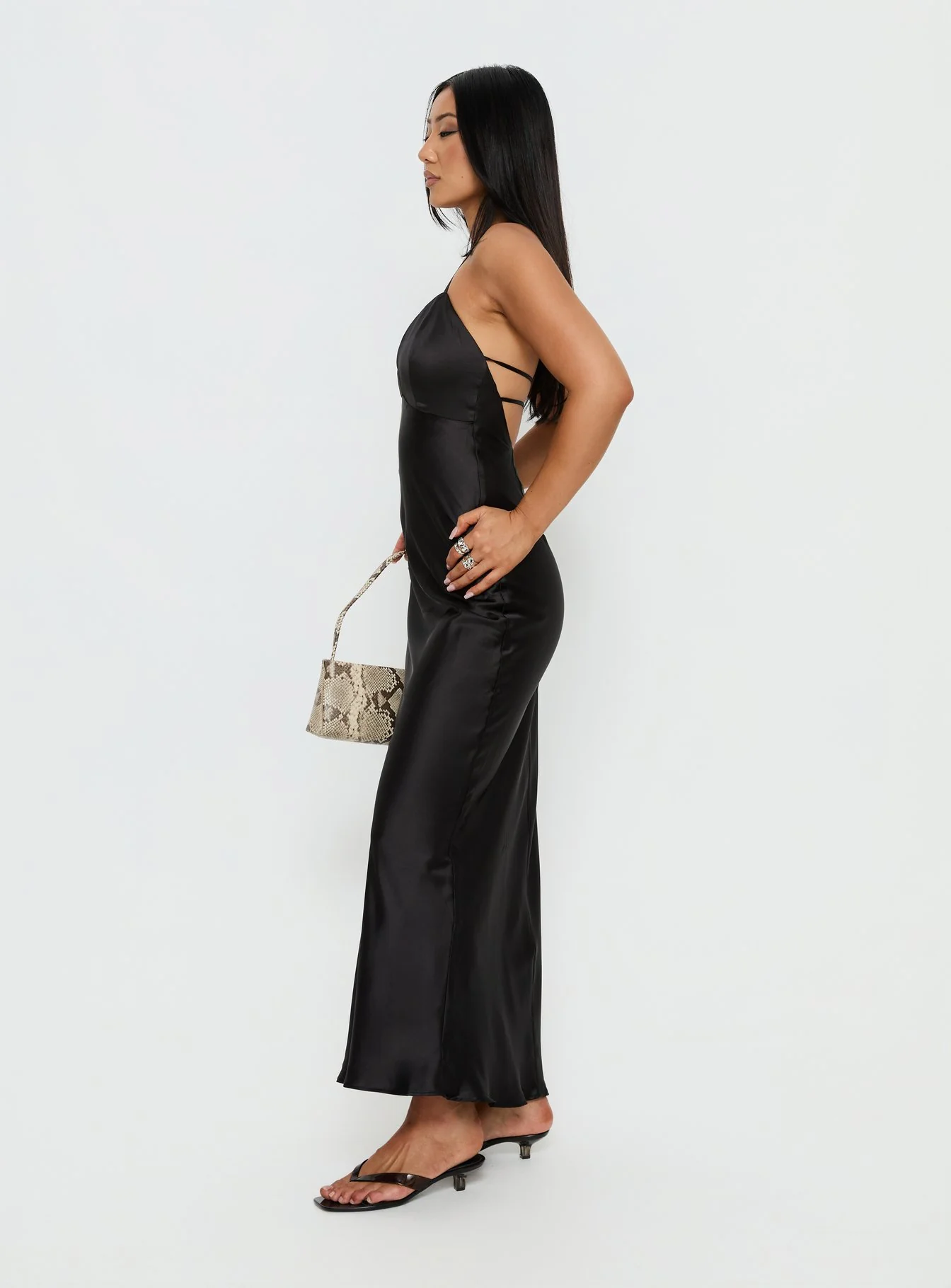 Nayani Halter Maxi Dress Black