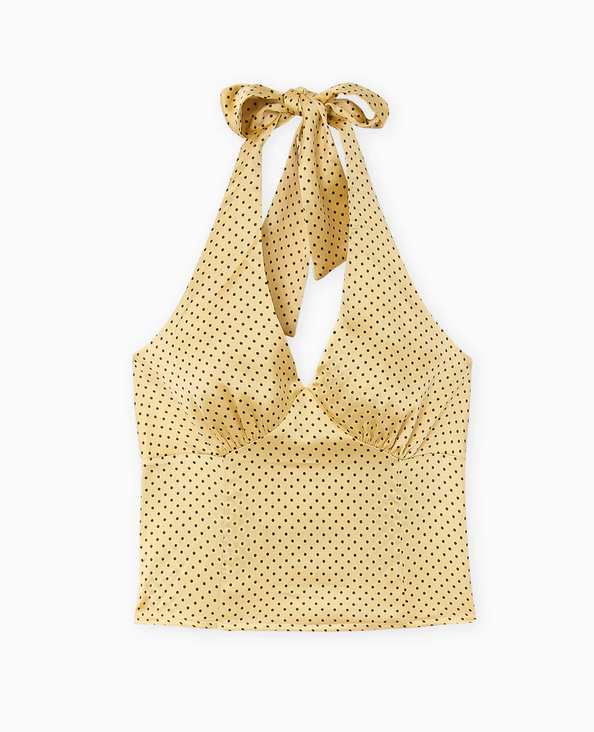 Pimkie Top dos-nu en satin motif pois
