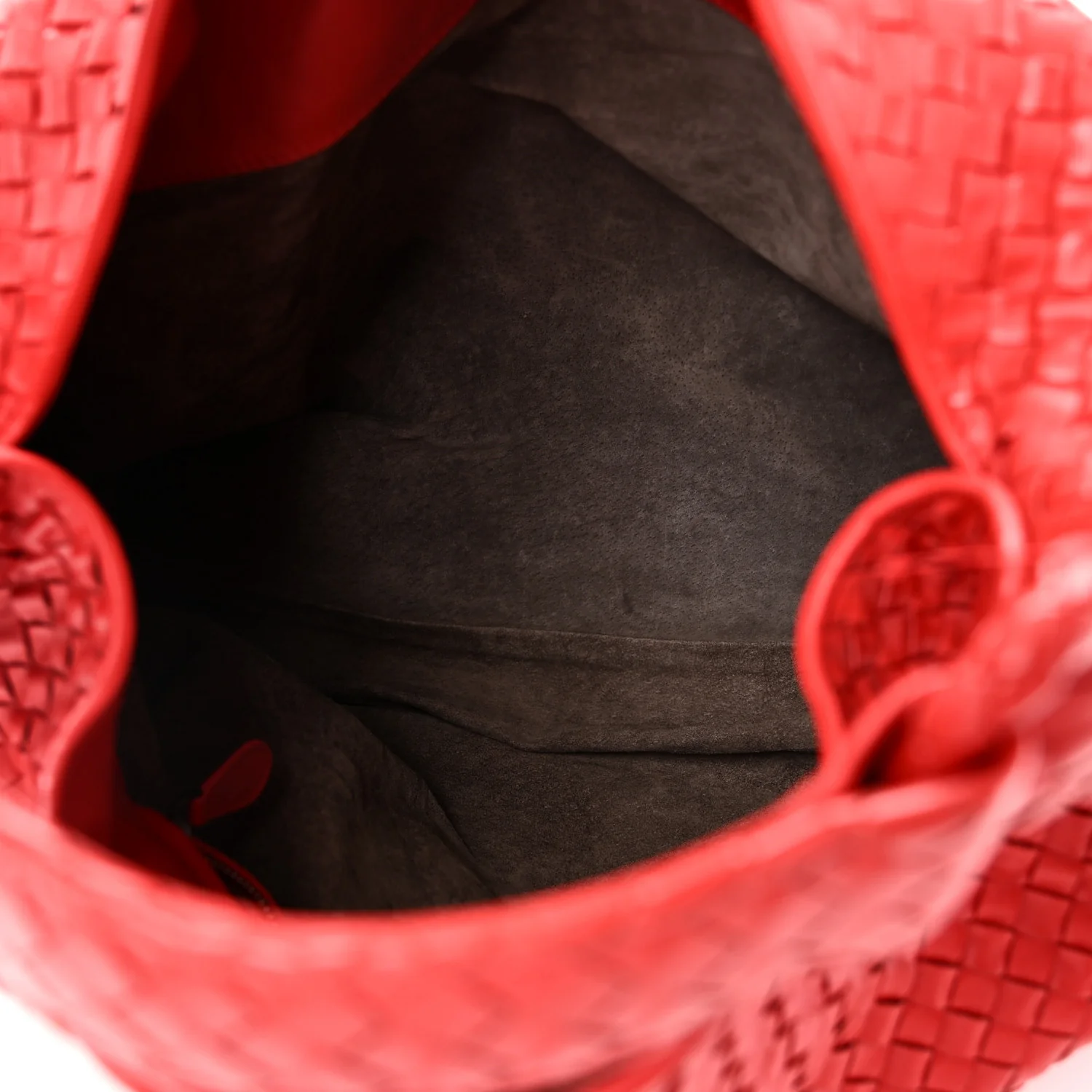 Nappa Intrecciato Large Hobo Red - Top Club