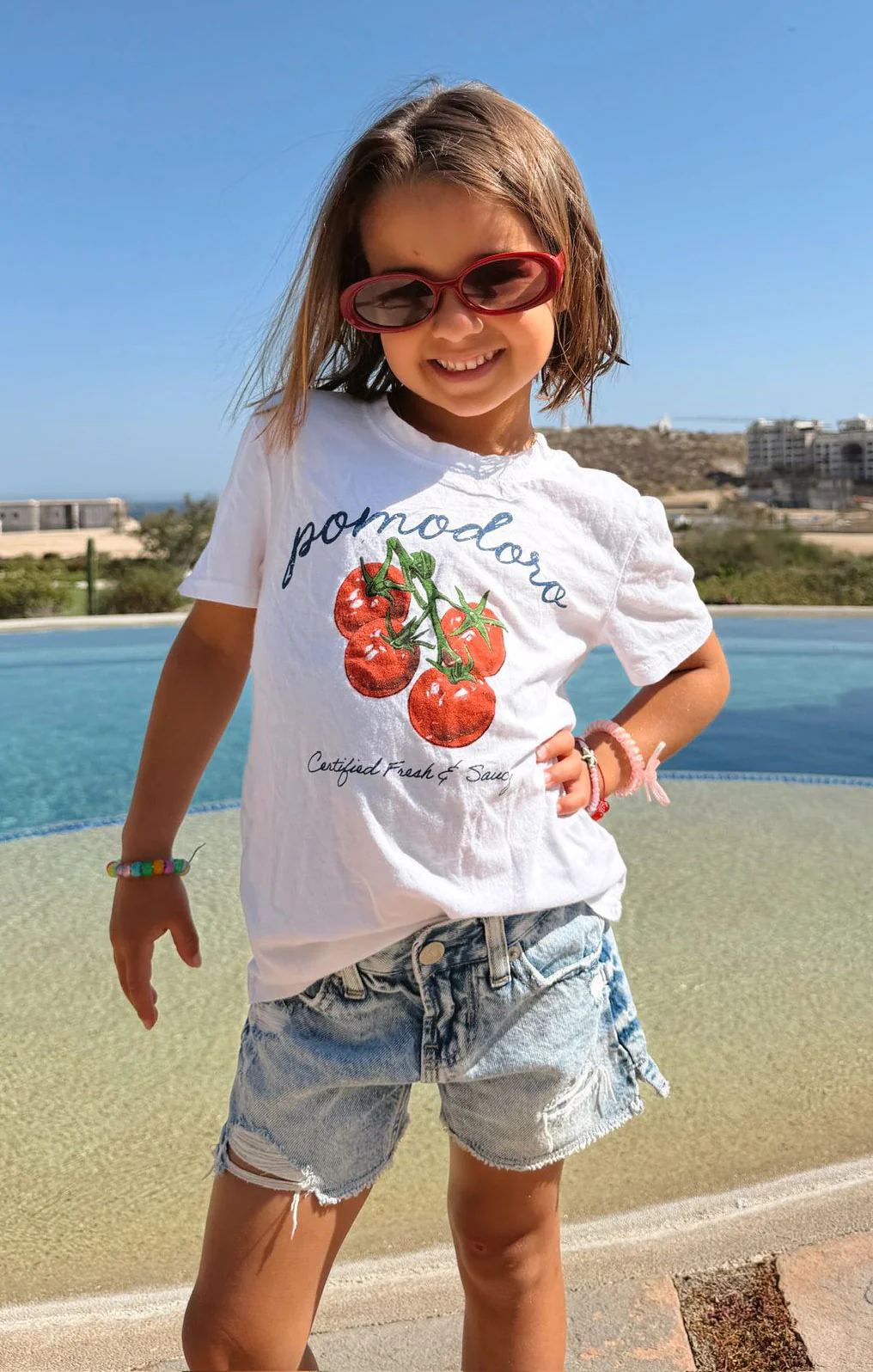 Little Travis Tee ~ Pomodoro Graphic