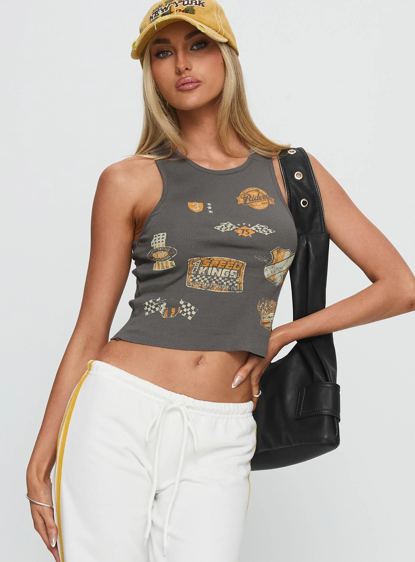 Need For Speed Tank Top Charcoal