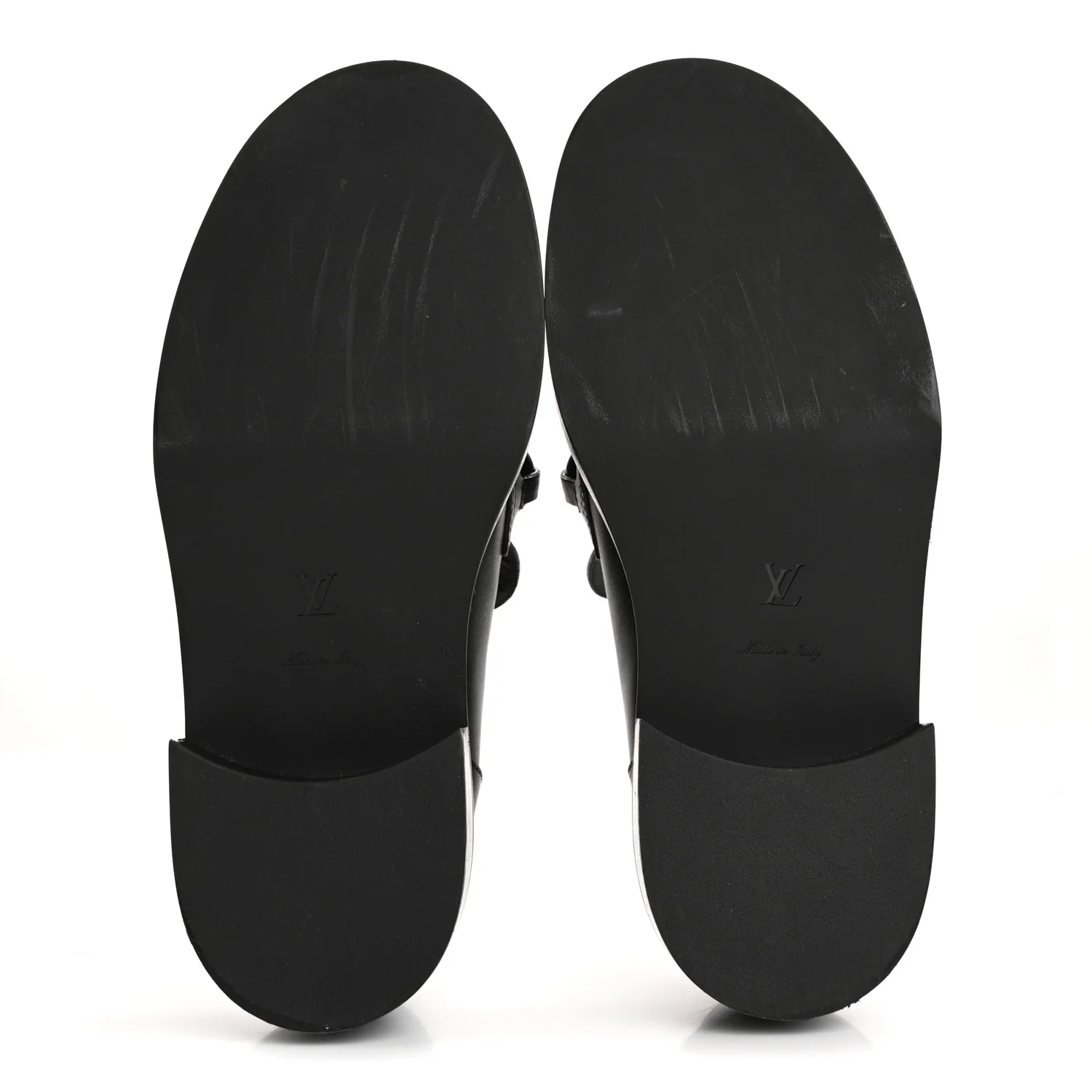 Calfskin Oversized Chain Academy Loafers 37.5 Black - Top Club