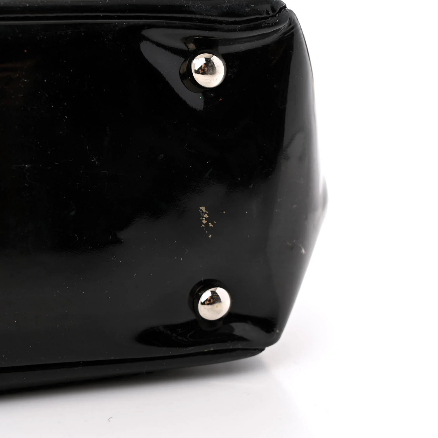 Patent Pony Hair Small Pocket Tote Black - Top Club