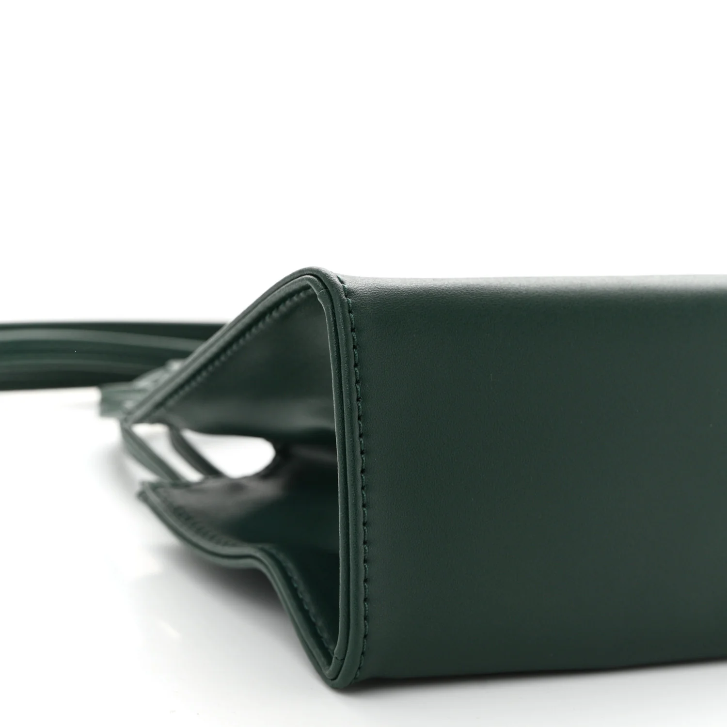 Vegan Leather Small Shopping Bag Dark Olive - Top Club