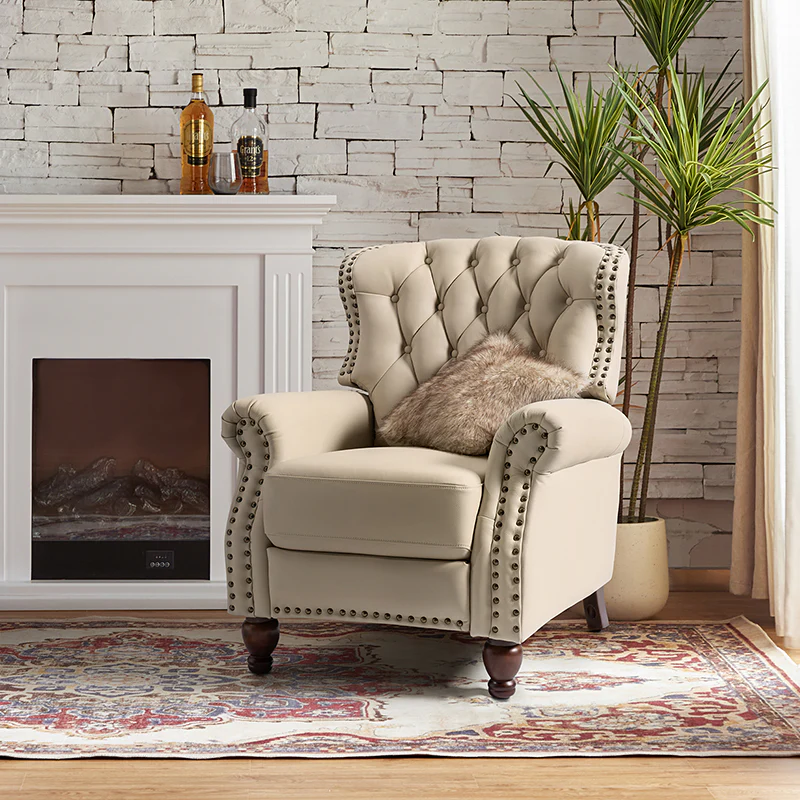 Gabrielle Genuine Leather Oversized Recliner