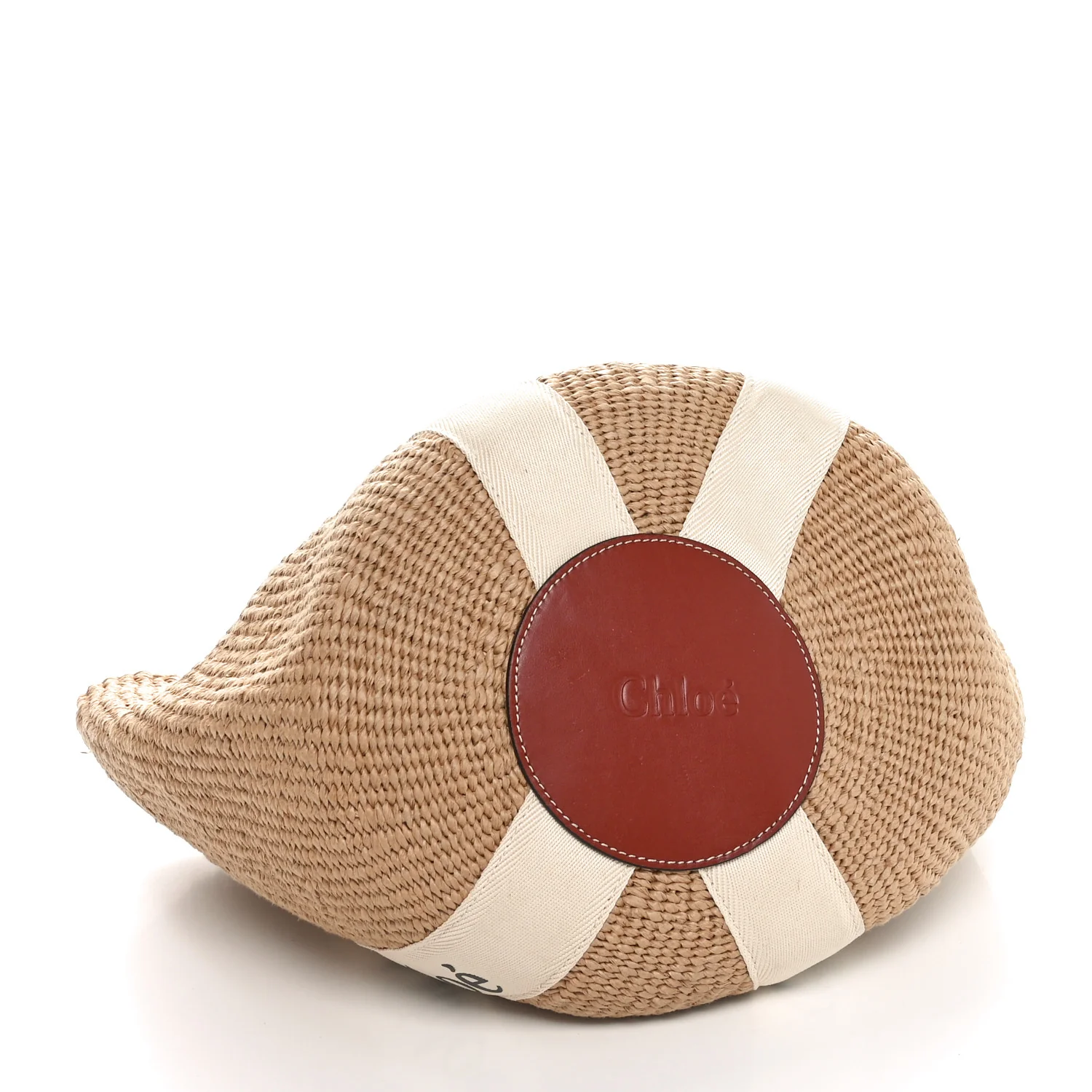 Raffia Large Woody Basket Bag White - Top Club