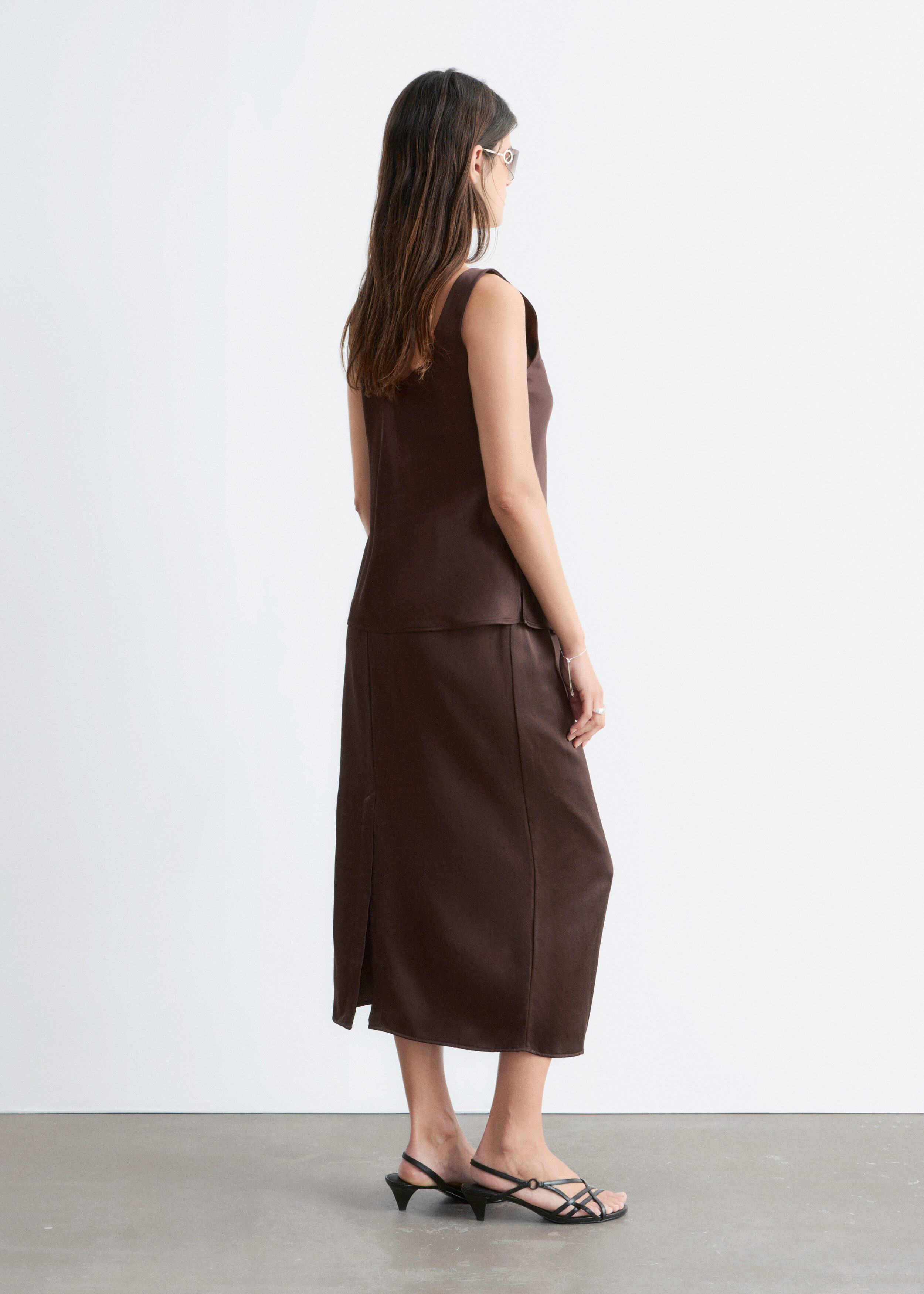 & Other Stories DRAWSTRING MIDI SKIRT