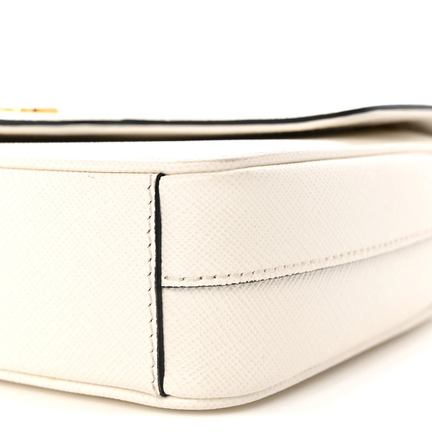 Saffiano Flap Shoulder Bag Talco - Top Club