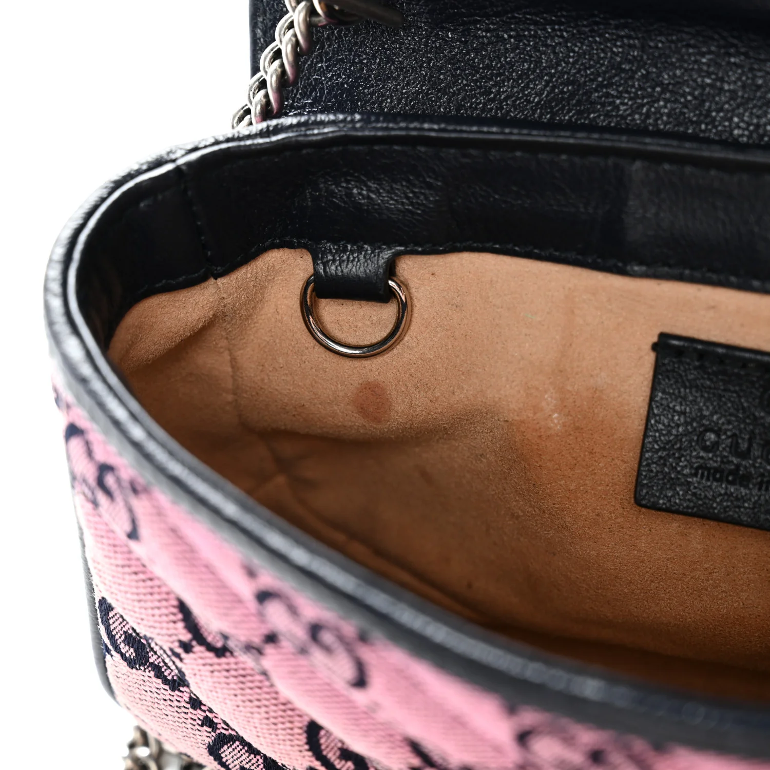 Monogram Multicolor Matelasse Diagonal Super Mini GG Marmont Shoulder Bag Pink Blue - Top Club