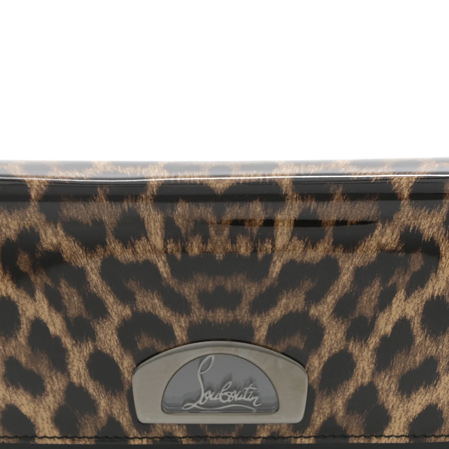 Patent Leopard Vero Dodat Clutch Brown - Top Club