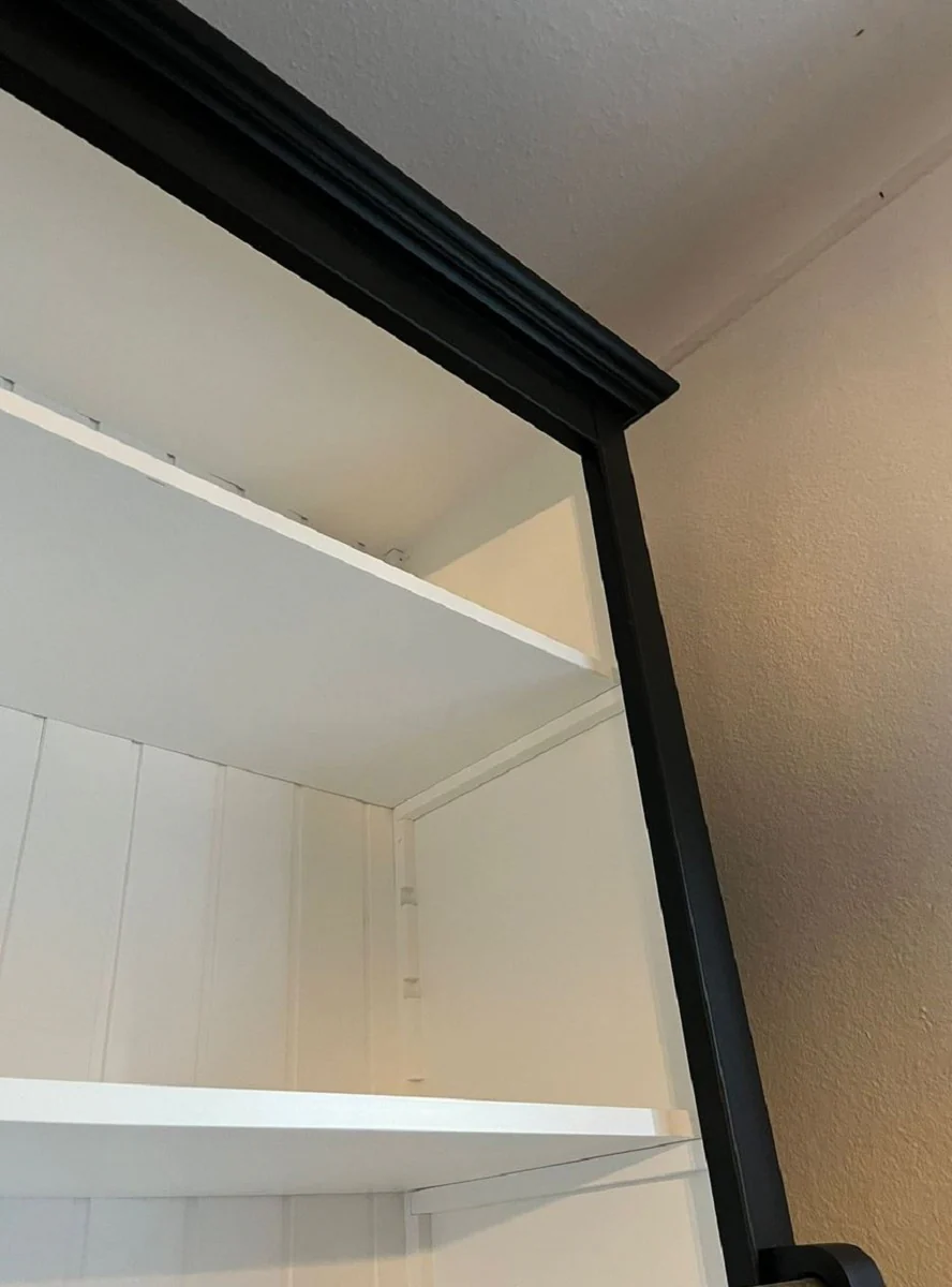 Country house style bookcase with ladder black / white H. 260 cm - country house style furniture