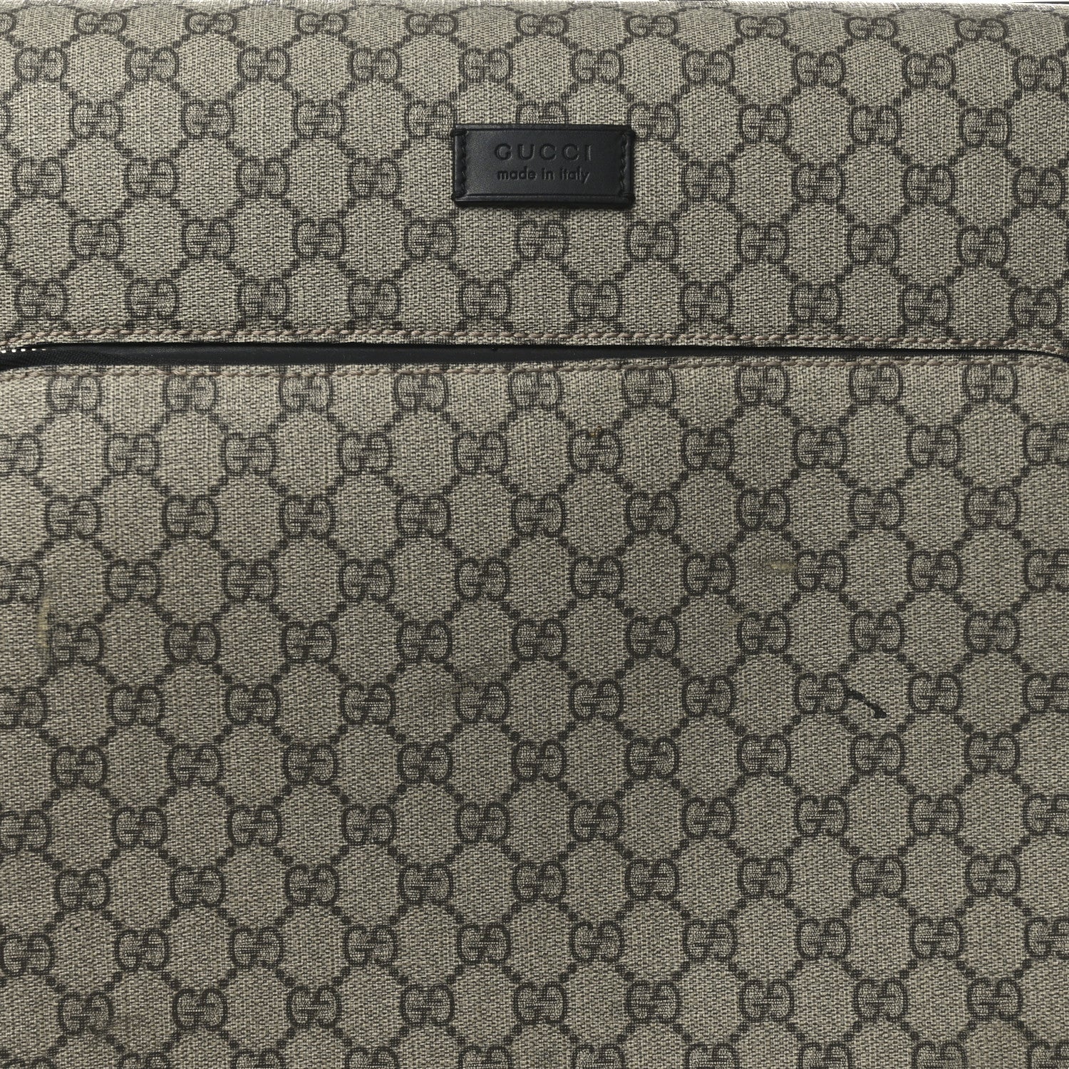 GG Supreme Monogram Four Wheel Suitcase Black - Top Club