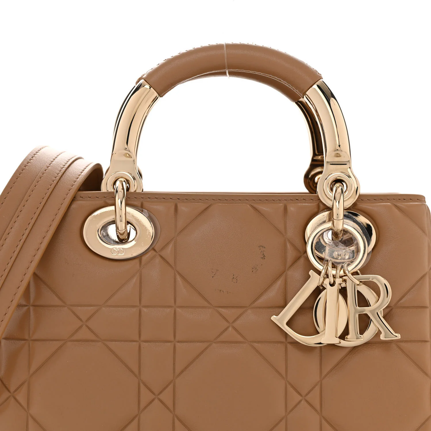 Calfskin Cannage Small The Lady 95.22 Beige - Top Club