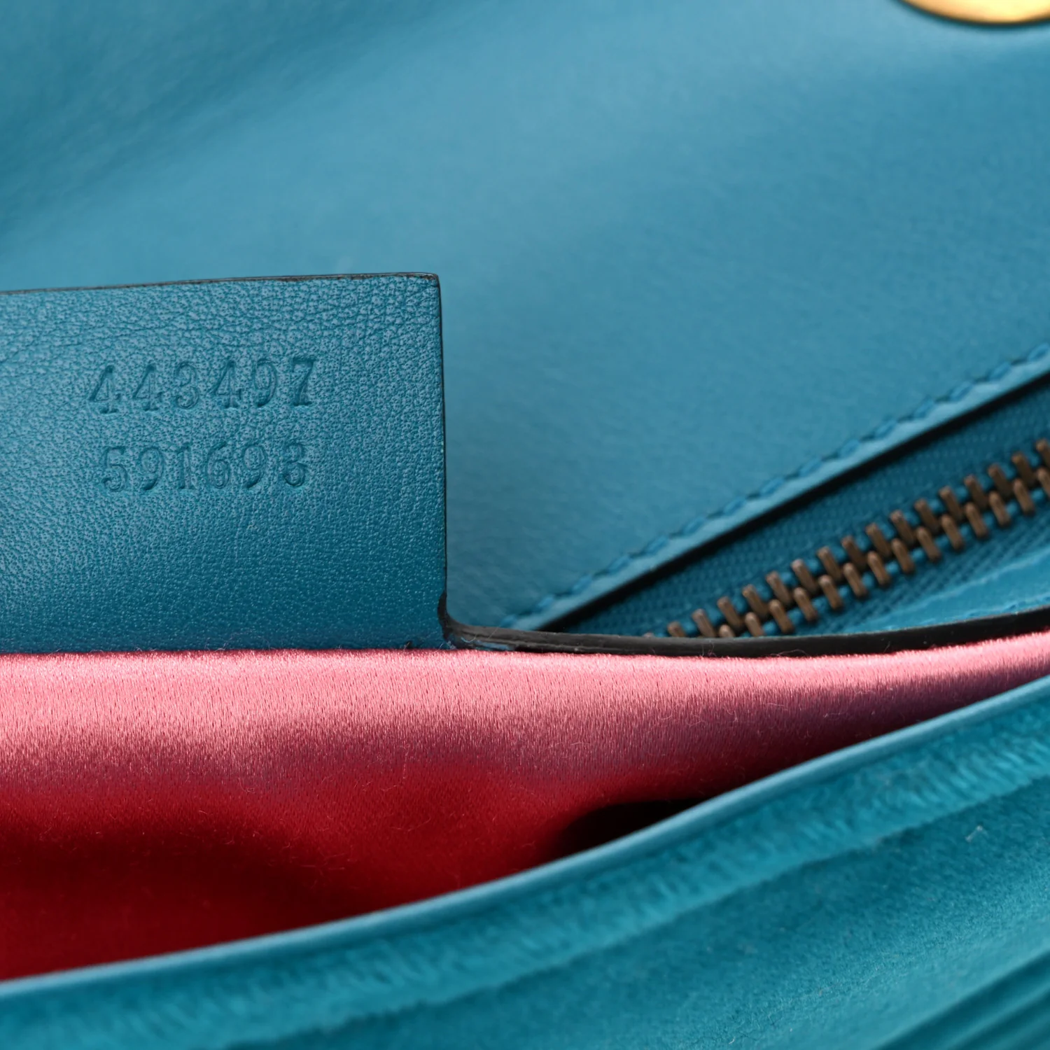 Velvet Matelasse Small GG Marmont Shoulder Bag Pavone Cyan - Top Club