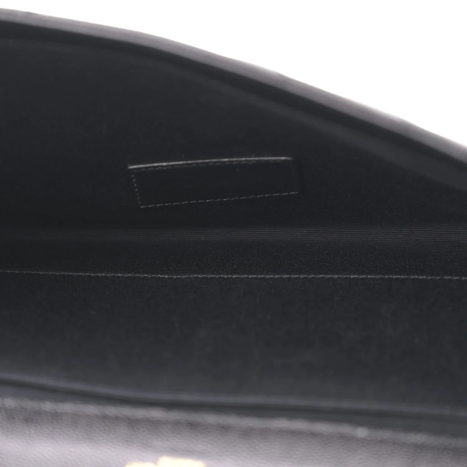 Grain De Poudre Matelasse Chevron Monogram Envelope Clutch Black - Top Club