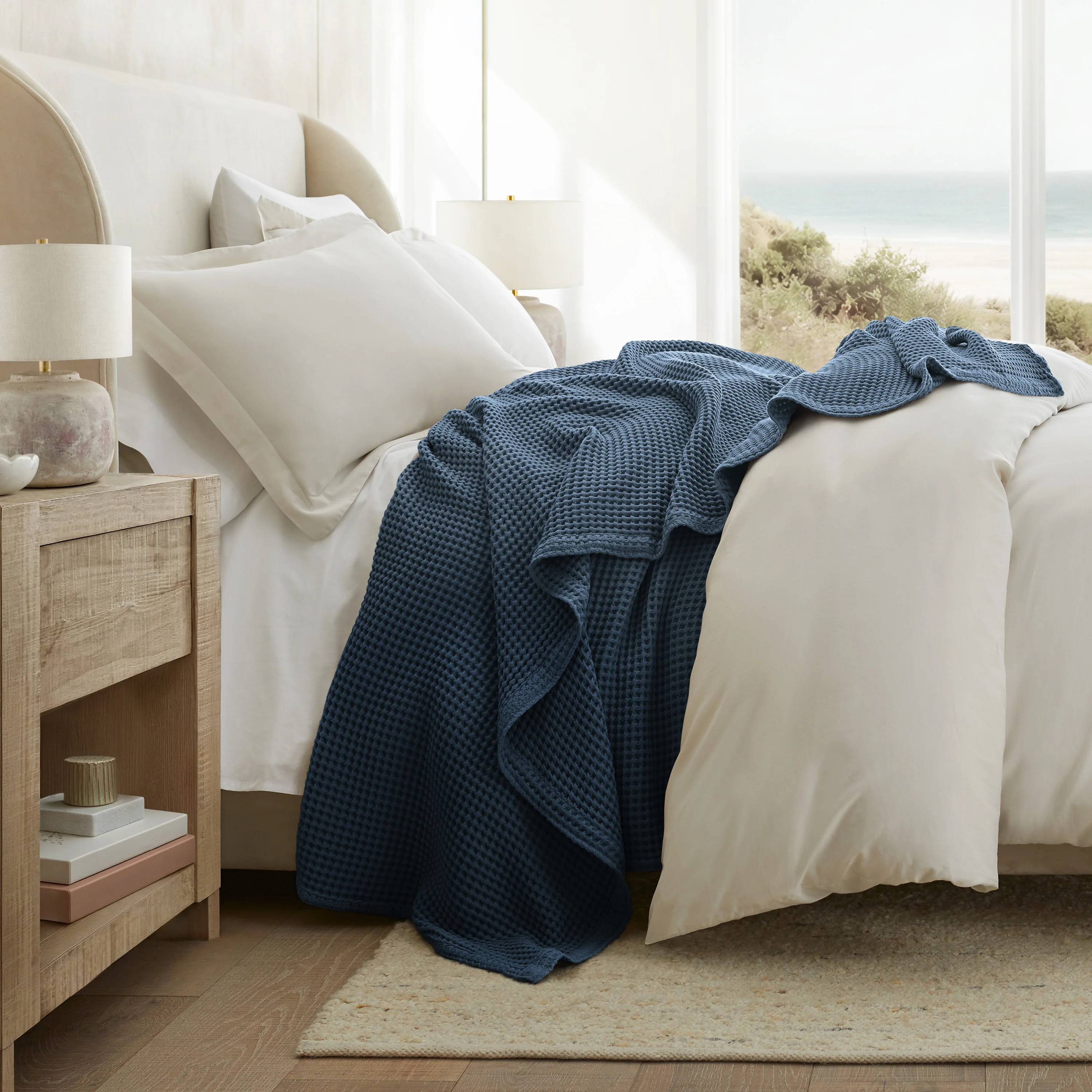 100% Cotton Waffle Weave Bed Blanket - Sale