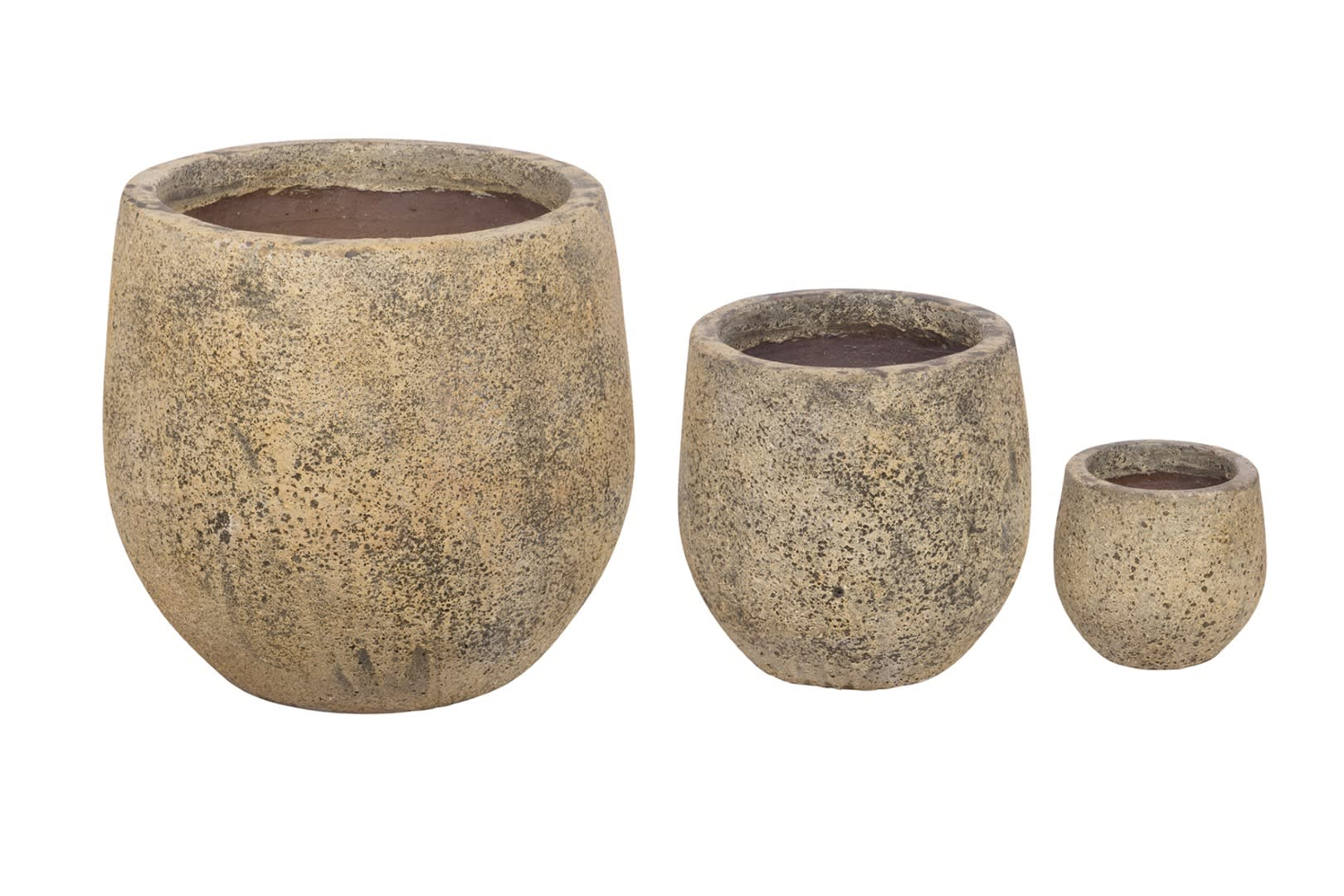 Clay planter set van 3