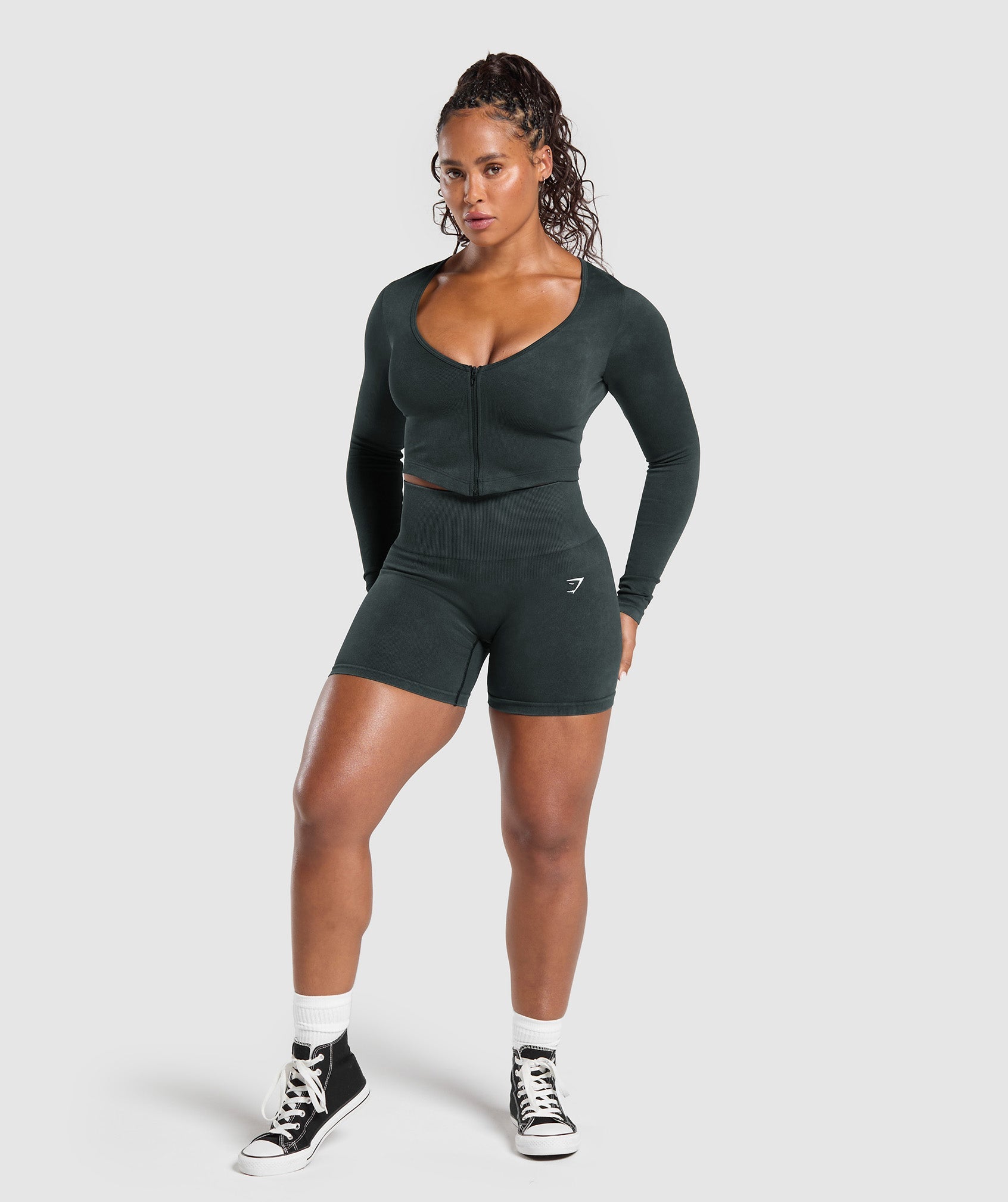 COACH Gains Seamless Washed Zip Up Jacket