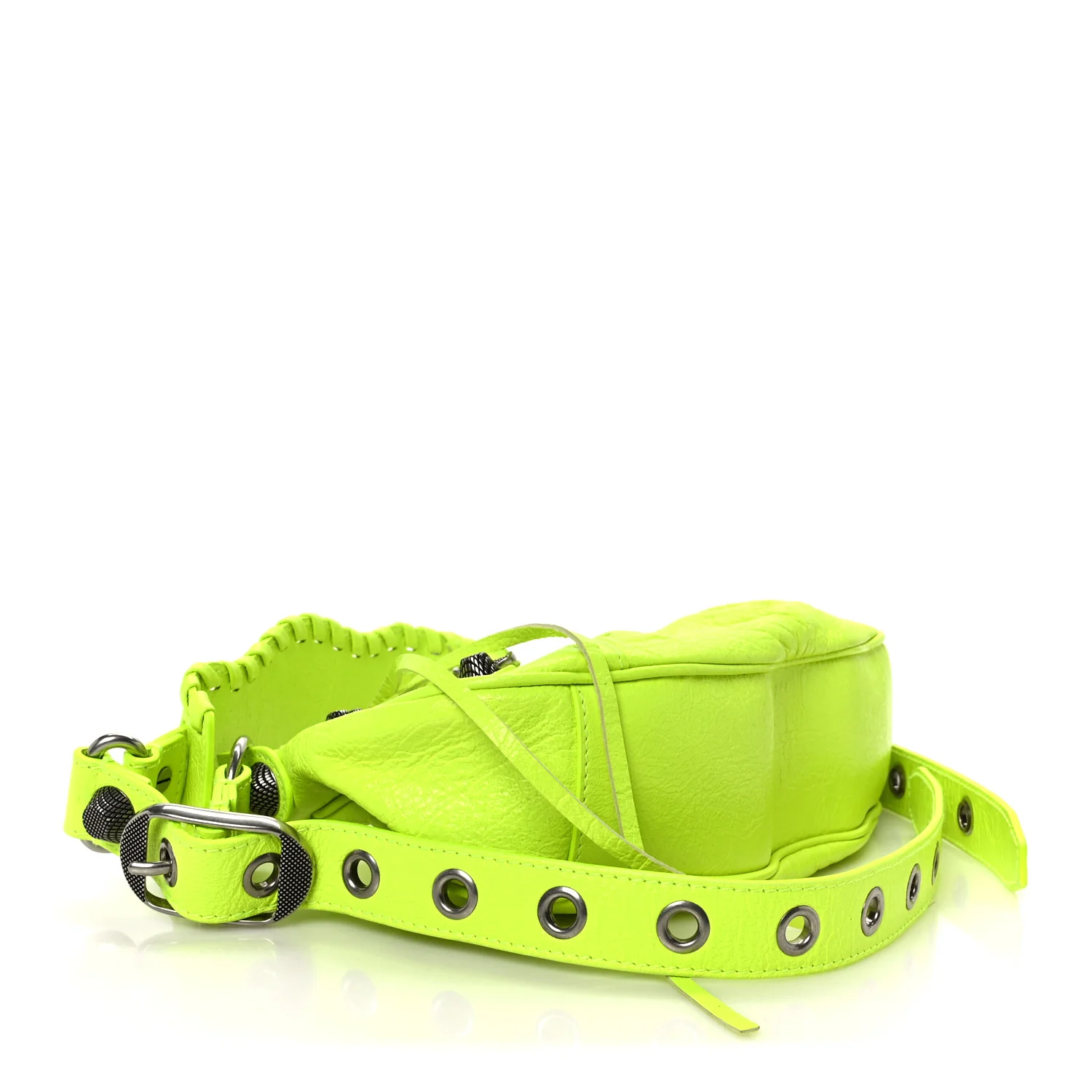 Agneau Arena Le Cagole Shoulder Bag XS Fluo Yellow - Top Club