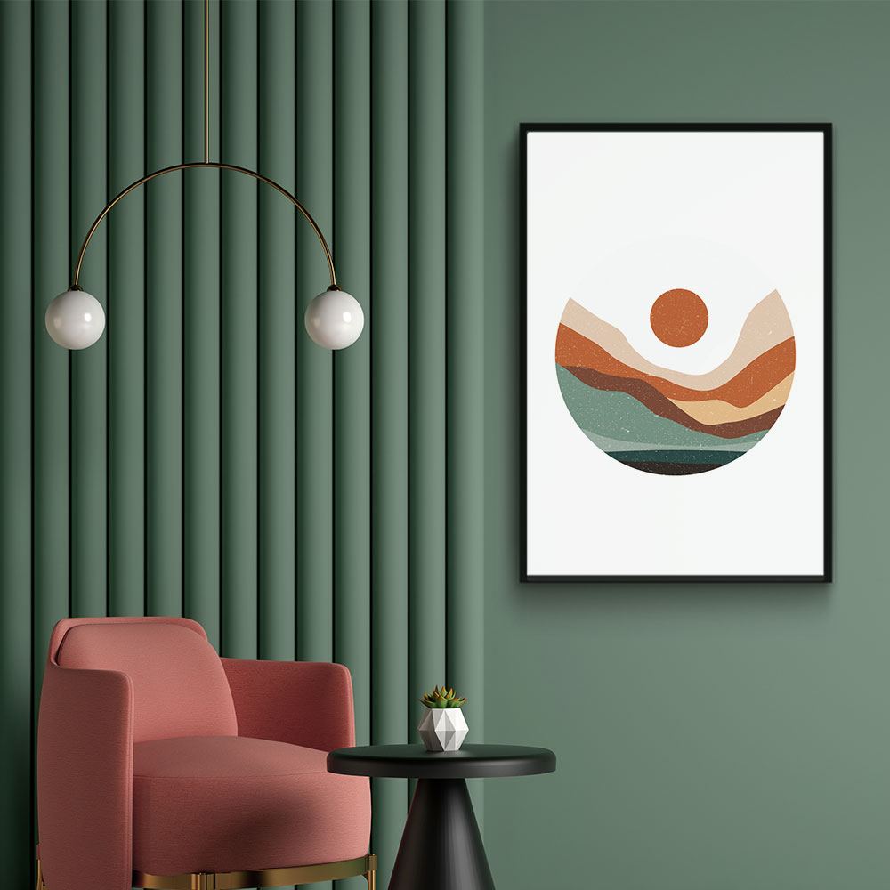 Walljar poster ingelijst - Desert Sunrise Poster ingelijst - 70 x 100 cm