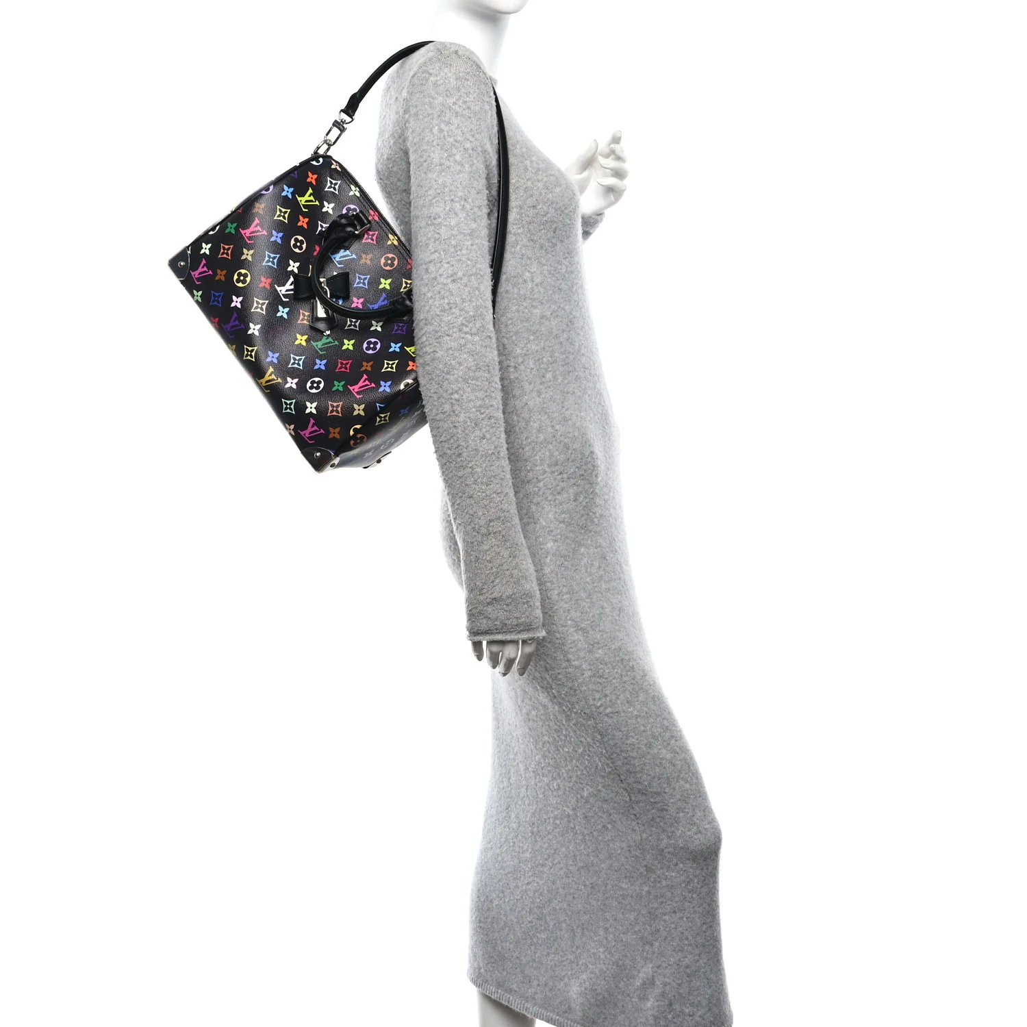 LV X TM Monogram Multicolor Speedy Soft 30 Black