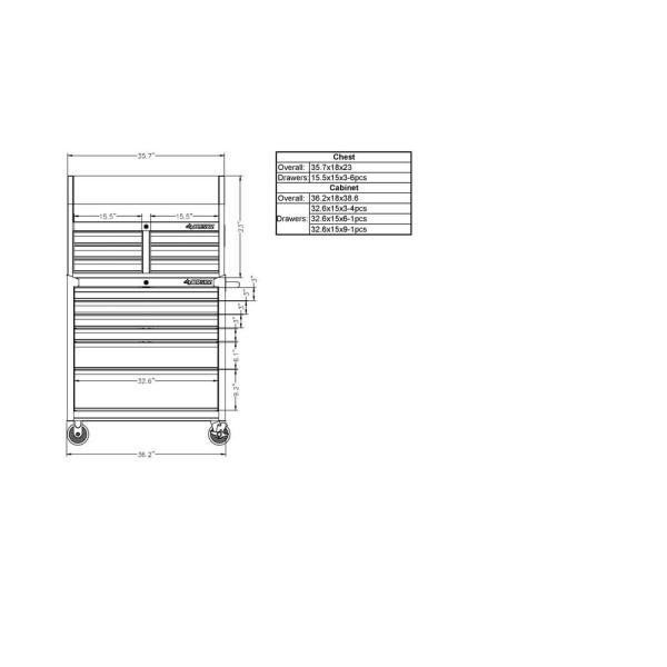p>p>This 61 in. W x 15.7 in. D 4-Drawer Tool Chest offers versatile tool storage options with its 13,159 cu. in. of room. The ball bearing drawer slides ensure smooth operation, while a secure retention system ensures they fully and securely close yo